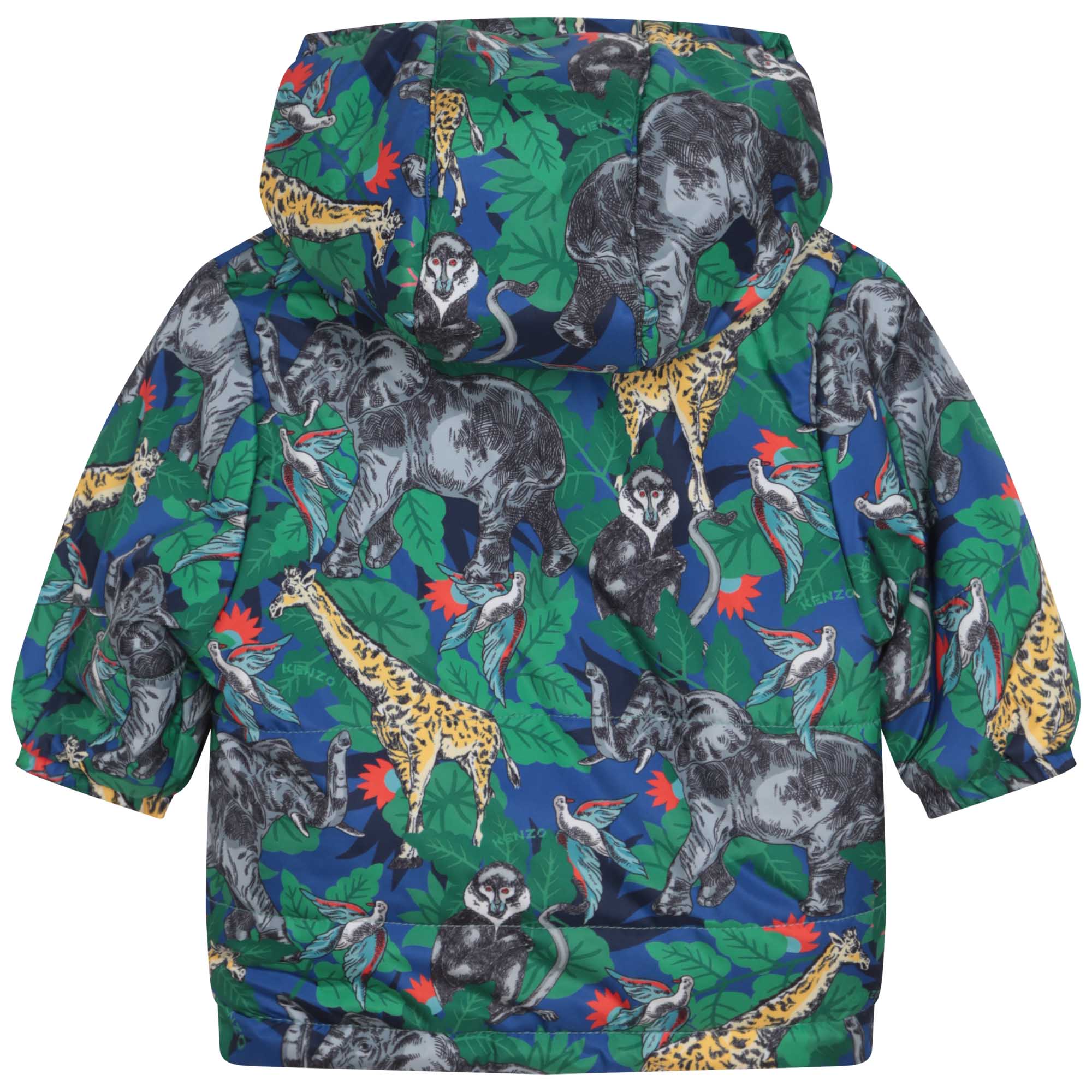 Printed hooded puffer jacket KENZO KIDS for BOY