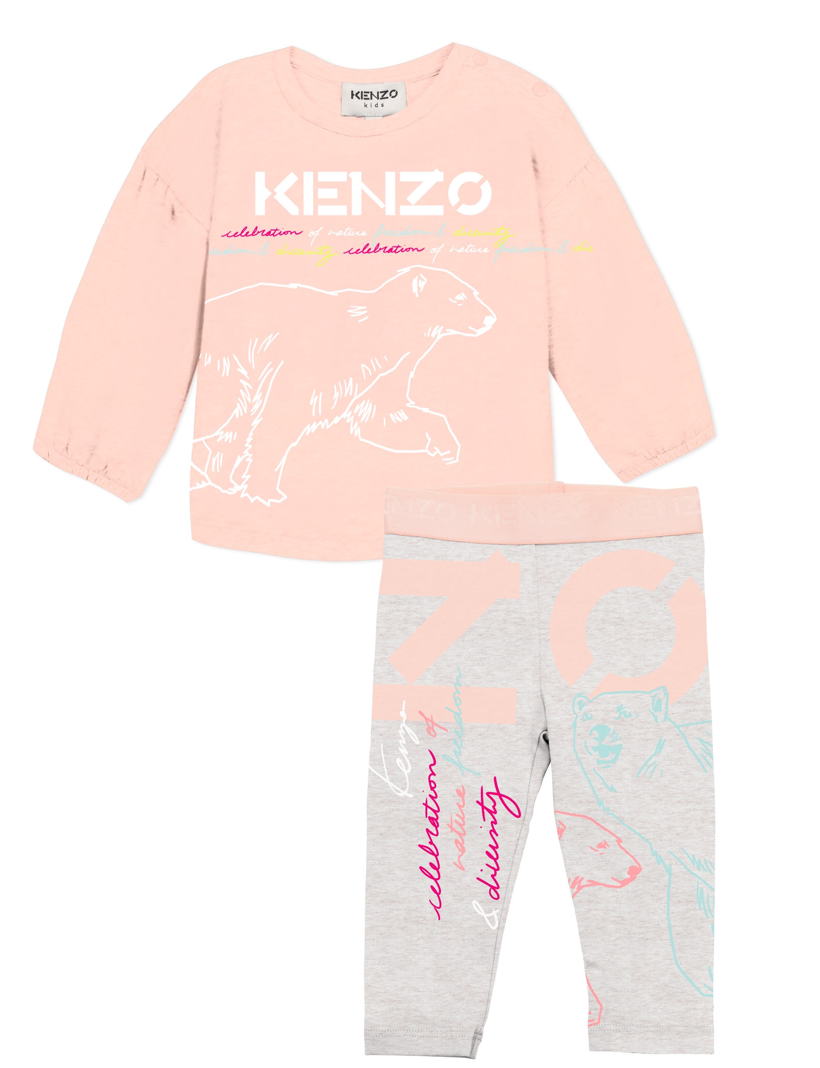 Conjunto camiseta y leggings KENZO KIDS para NIÑA