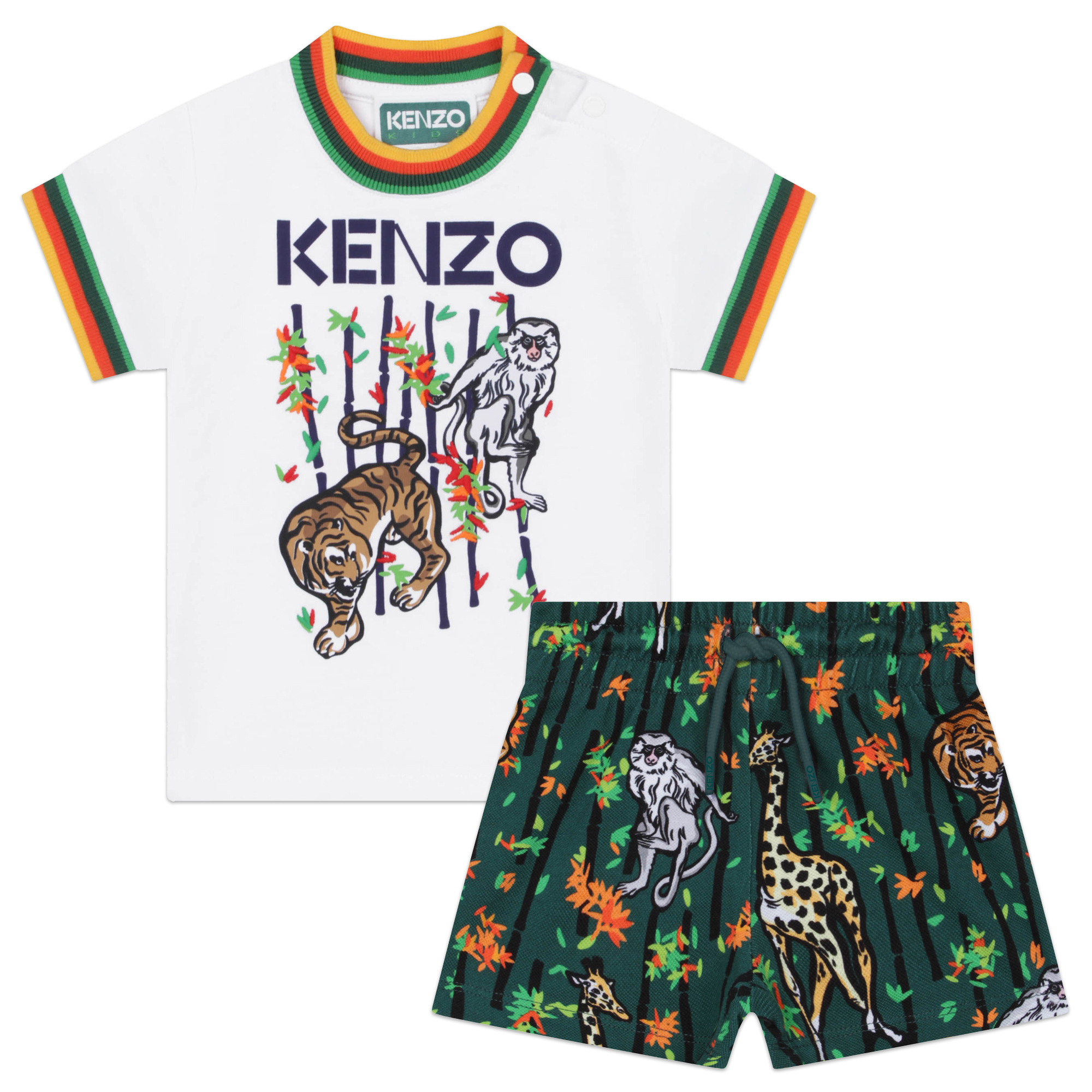 Ensemble coton short T-shirt KENZO KIDS pour GARCON