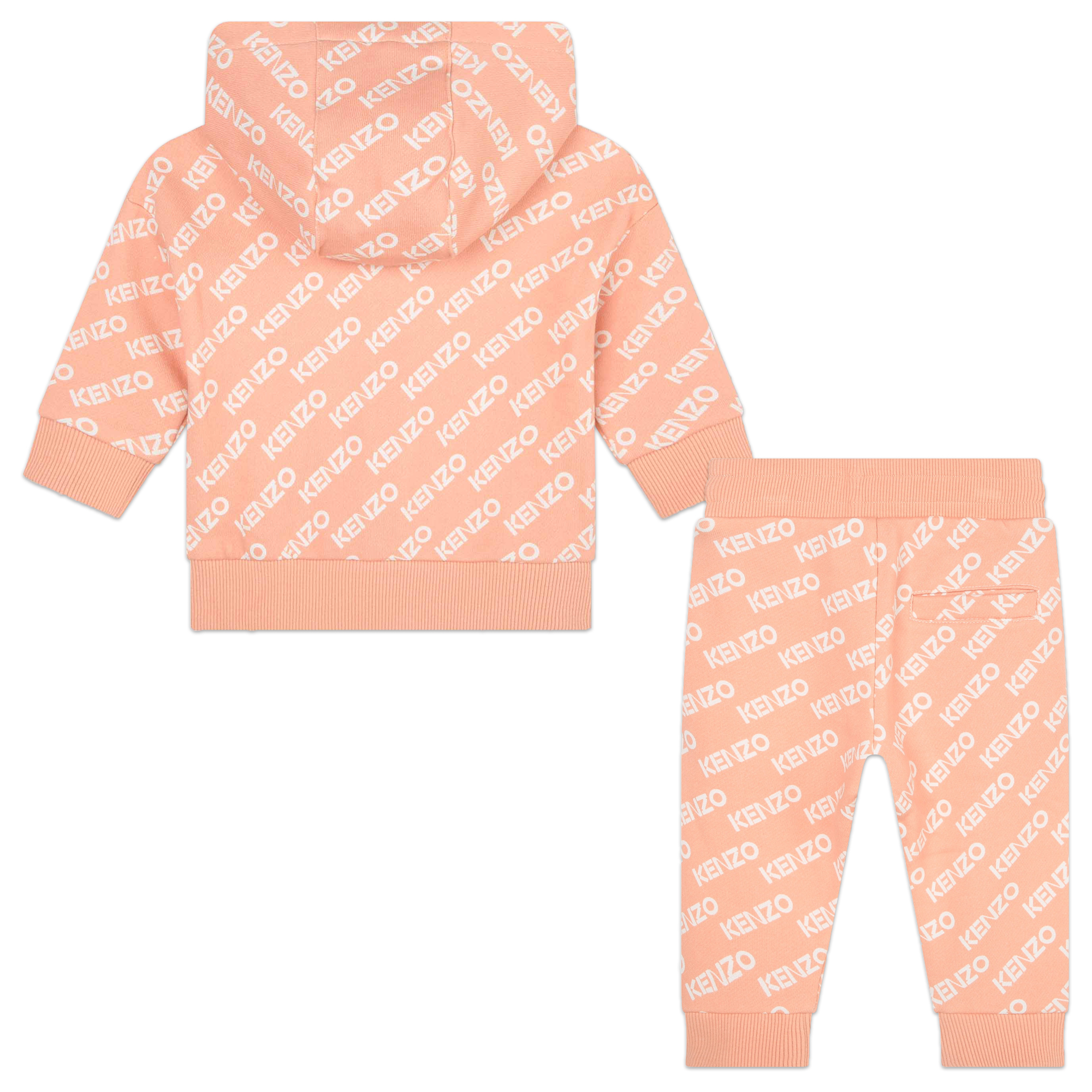 Sudadera de muletón y pantalón de chándal en naranja de bebé niño