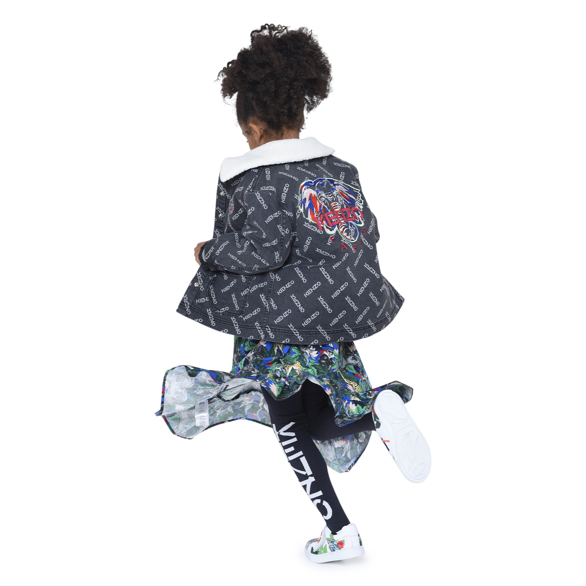 Collant en tricot bicolore KENZO KIDS pour FILLE