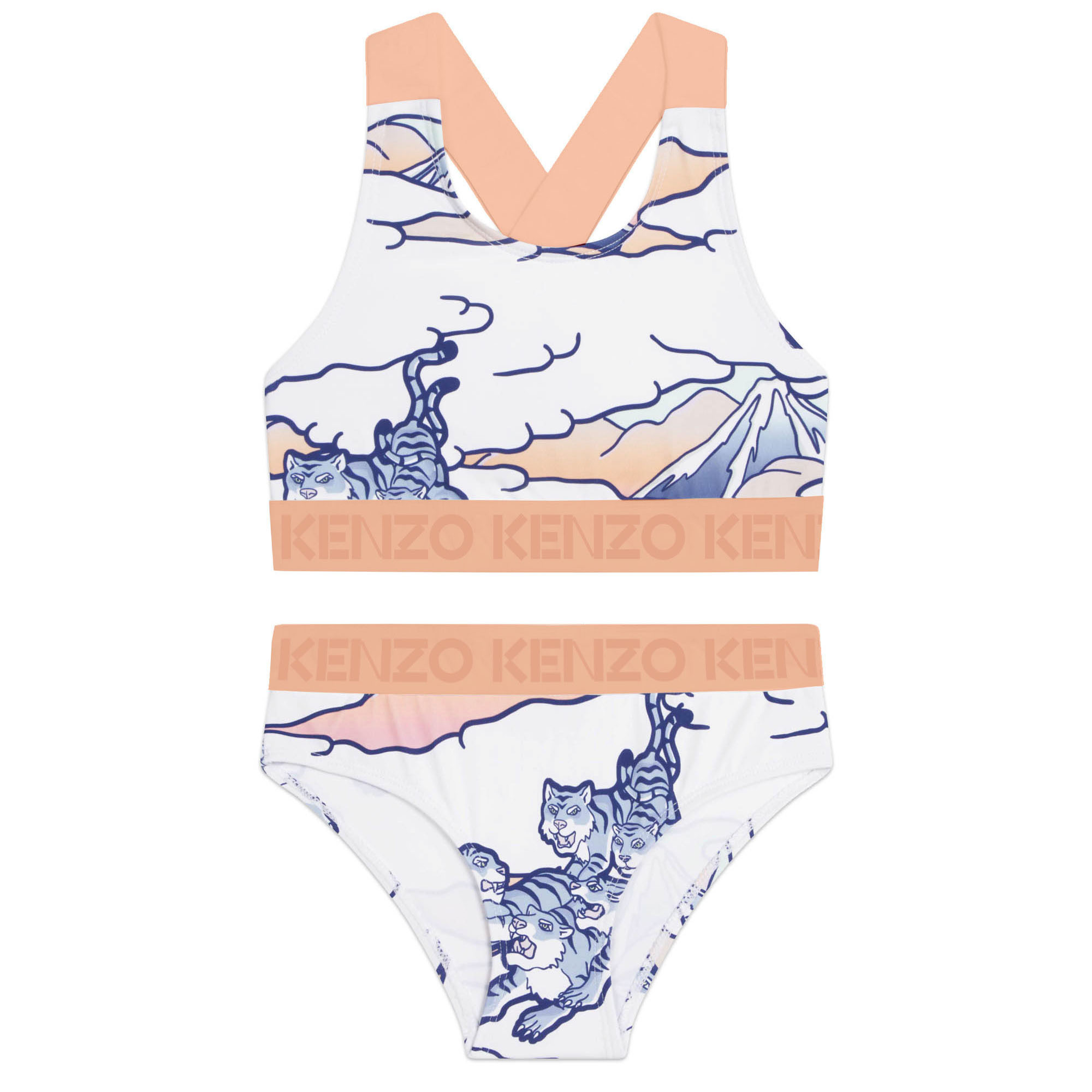 Two-piece printed bathing suit KENZO KIDS for GIRL