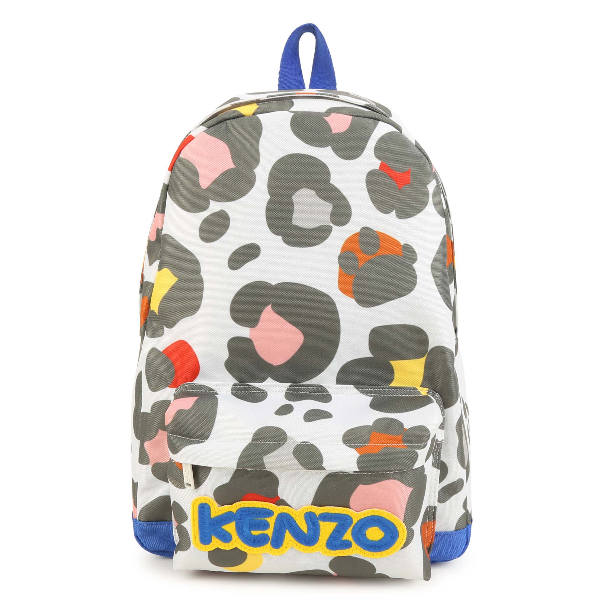 Printed canvas backpack KENZO KIDS for GIRL