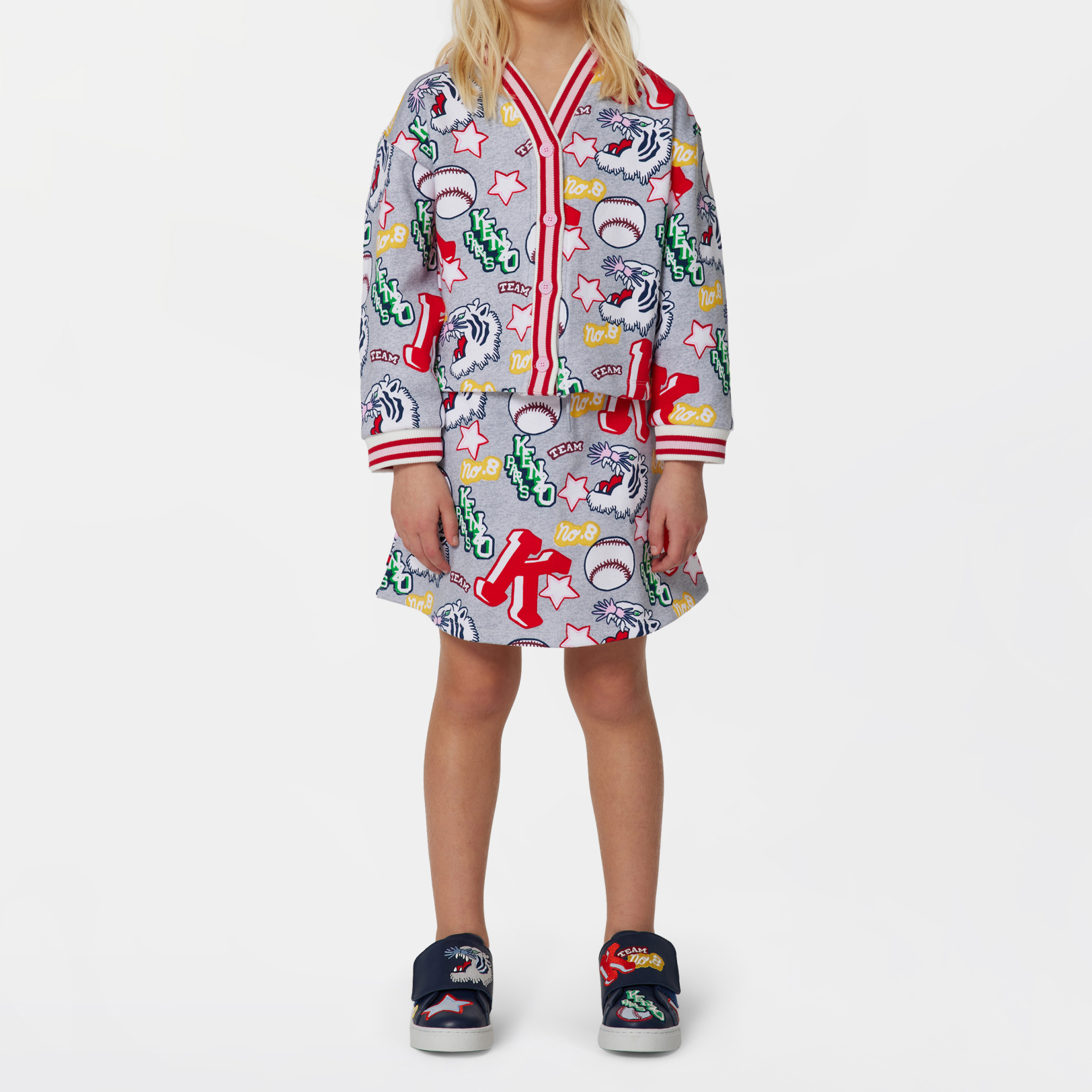 Bonnet à revers en coton KENZO KIDS pour FILLE