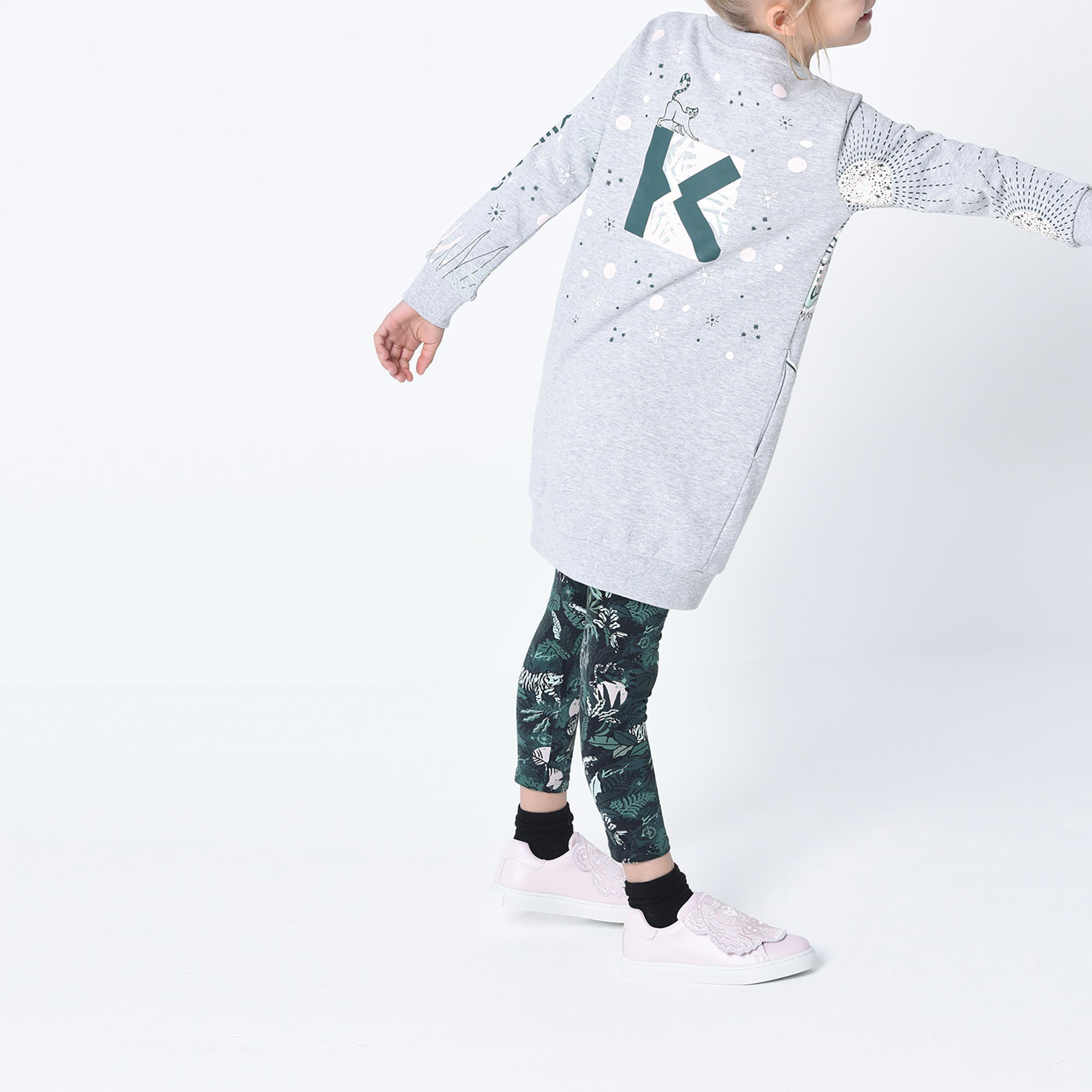 Vestido-suéter de felpa ligera KENZO KIDS para NIÑA