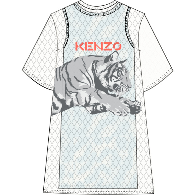 2-in-1 printed cotton dress KENZO KIDS for GIRL