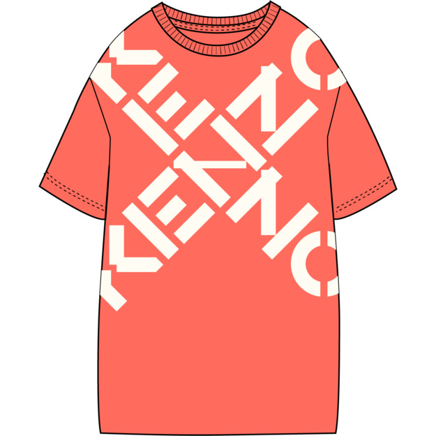 Vestido camiseta de algodón ecológico KENZO KIDS para NIÑA