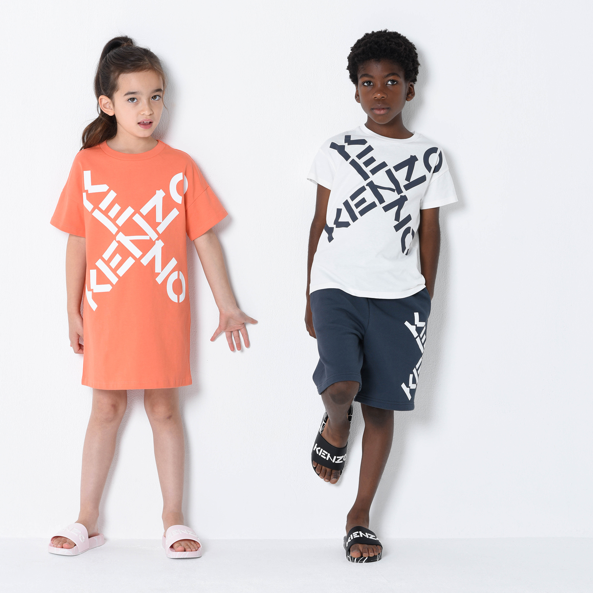 Vestido camiseta de algodón ecológico KENZO KIDS para NIÑA