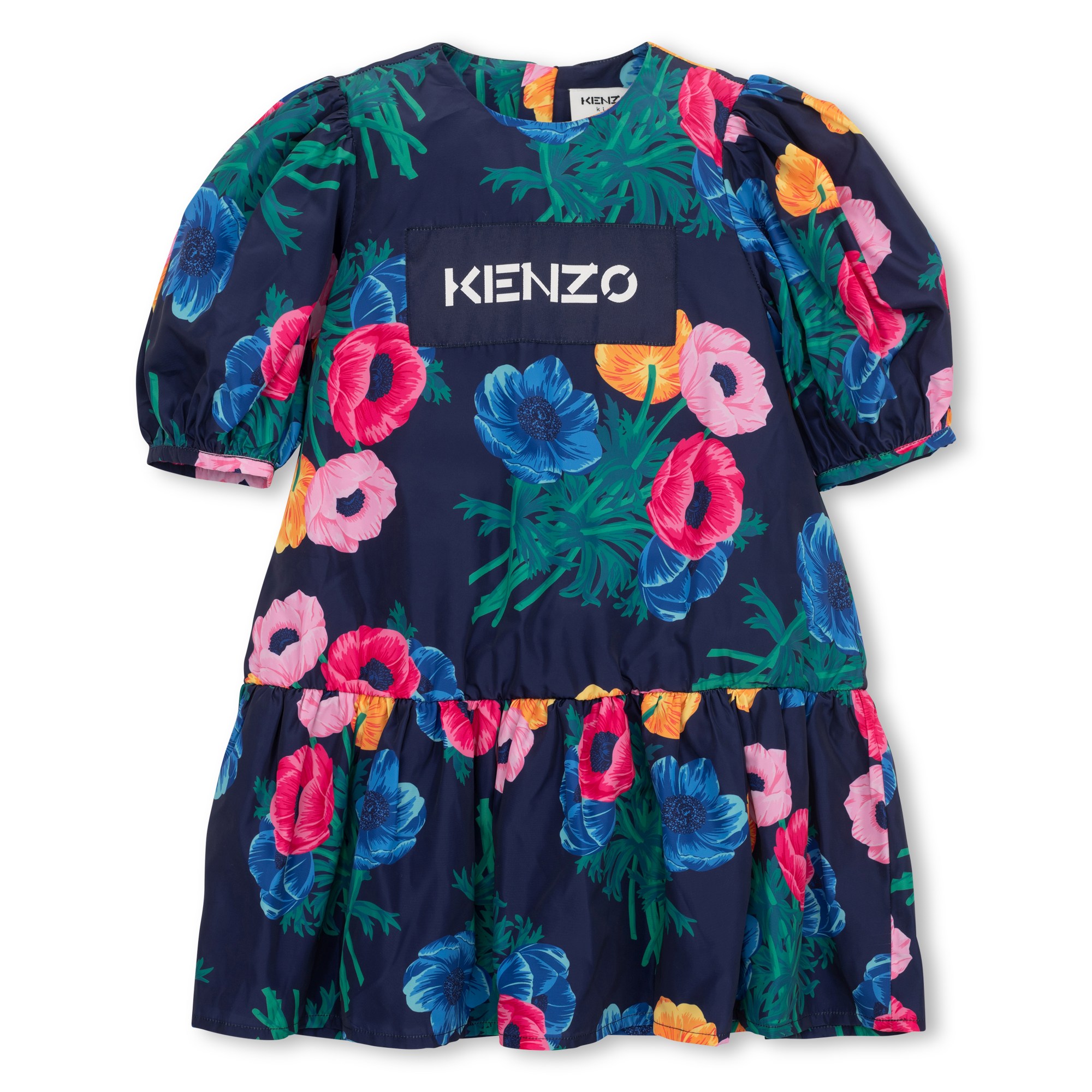 Flower Print Dress KENZO KIDS for GIRL