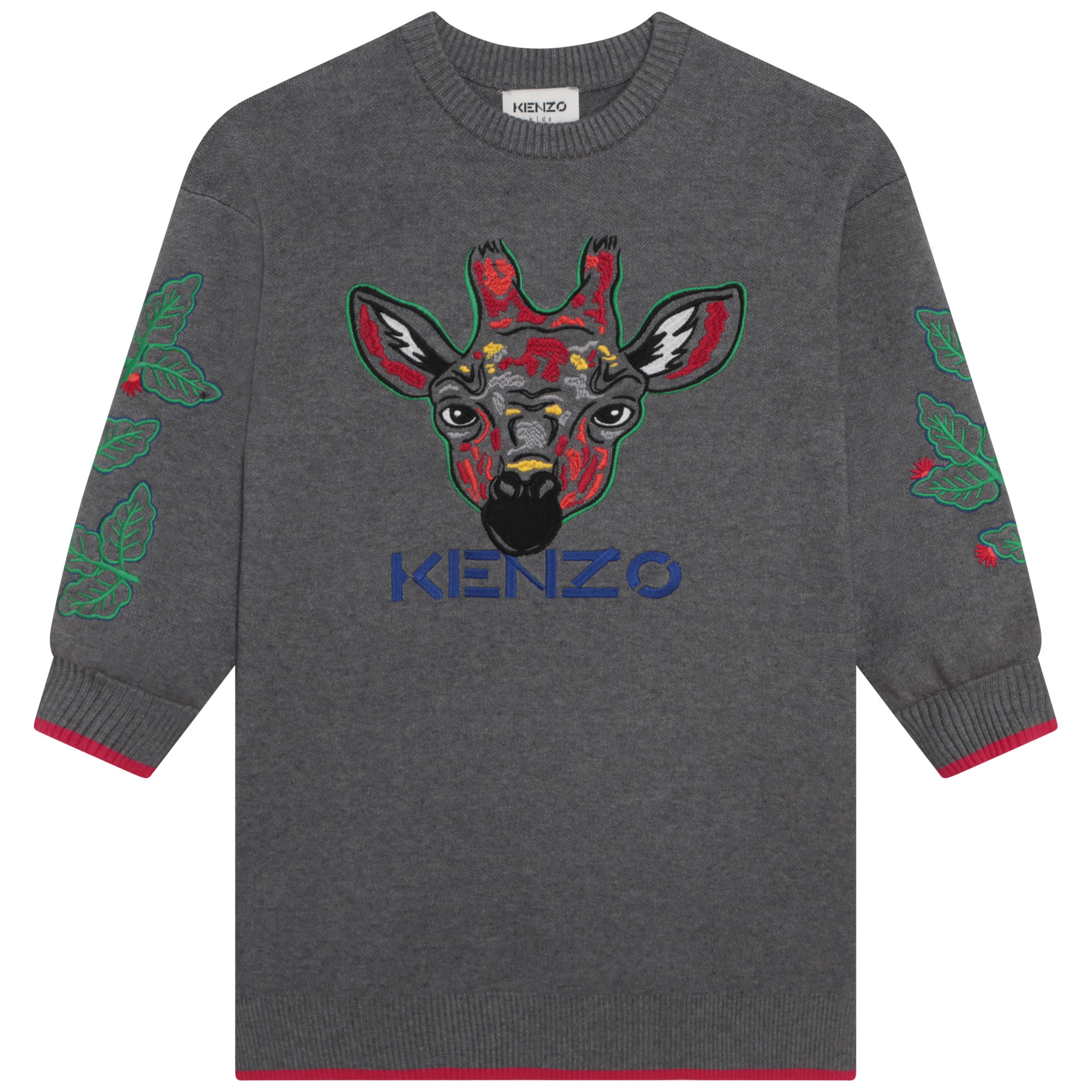 Embroidered knit dress KENZO KIDS for GIRL