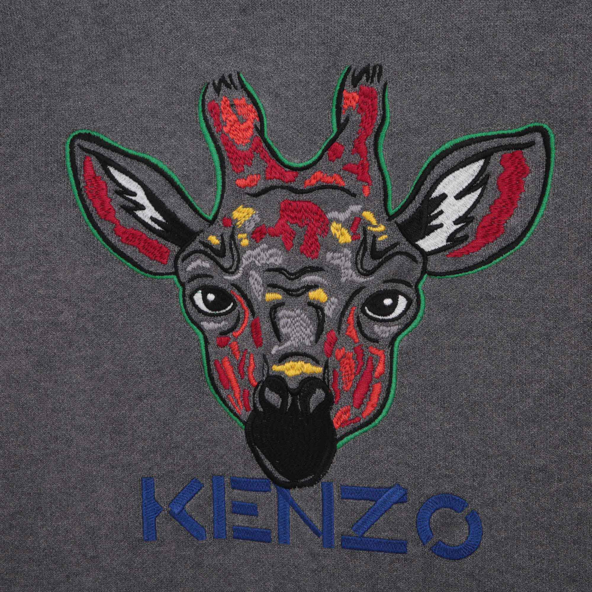 Giraffe Embroidered Dress KENZO KIDS for GIRL