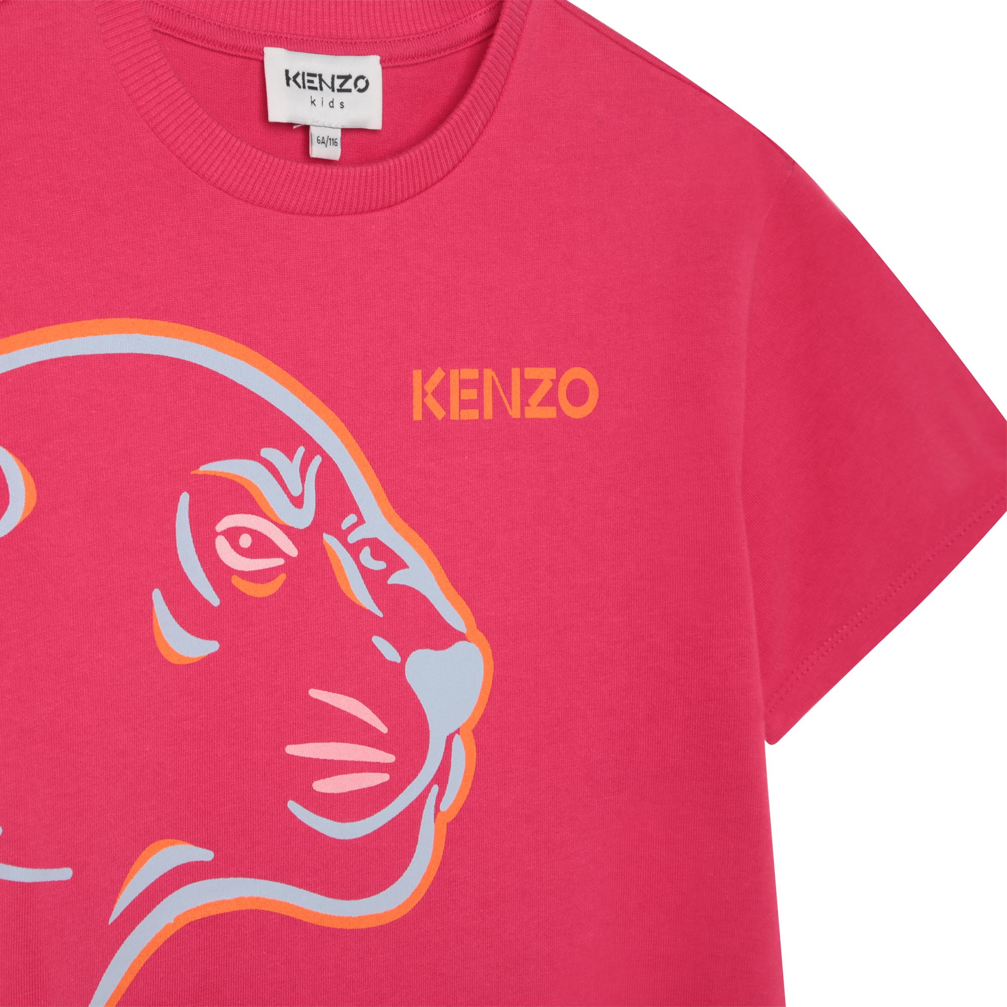 Katoenen jurk met print KENZO KIDS Für MÄDCHEN