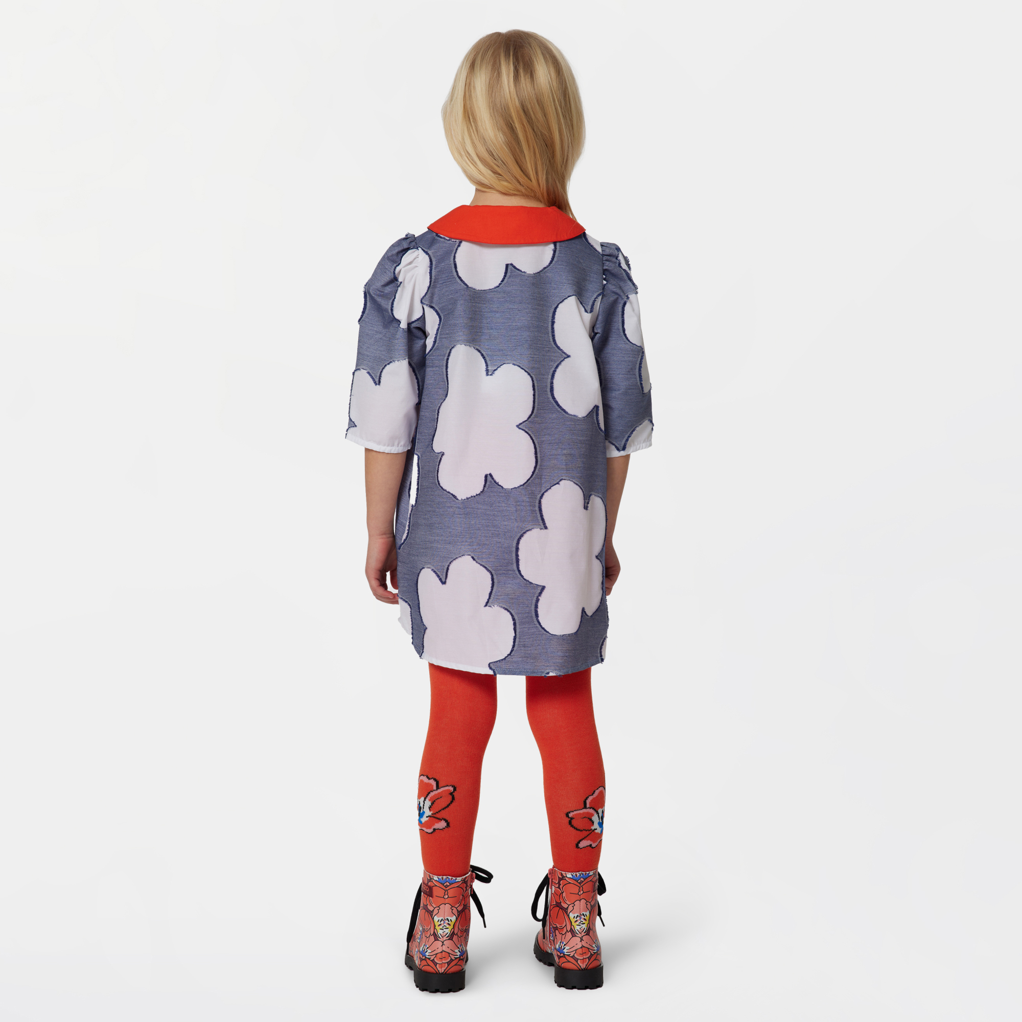 Robe en coton col amovible KENZO KIDS pour FILLE