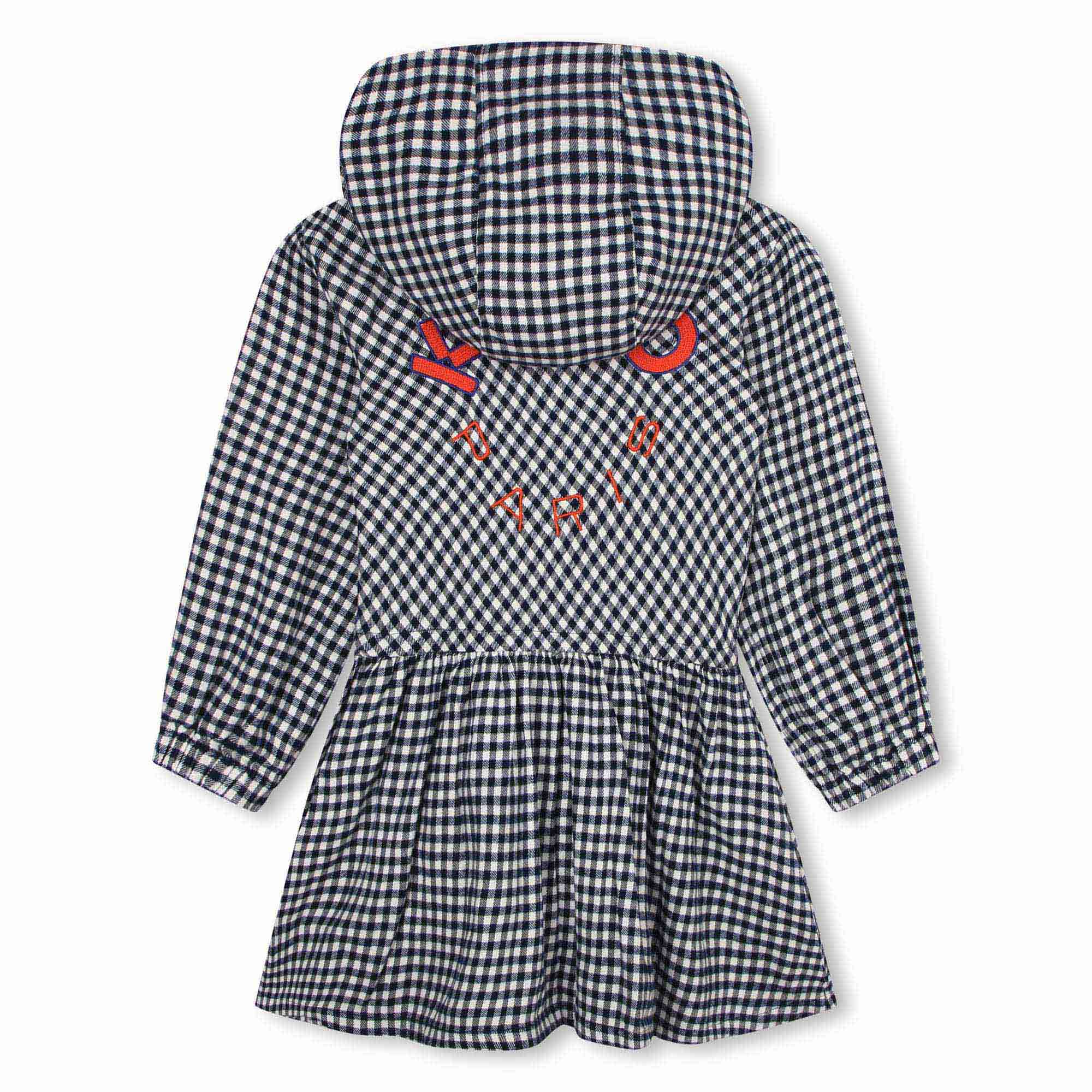 Hooded flannel dress KENZO KIDS for GIRL