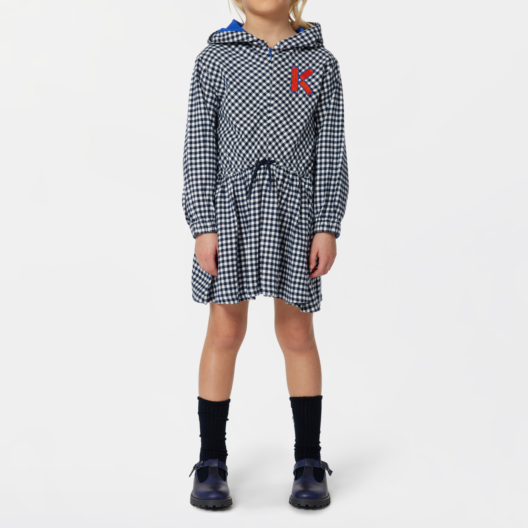 Robe à capuche en flanelle KENZO KIDS pour FILLE