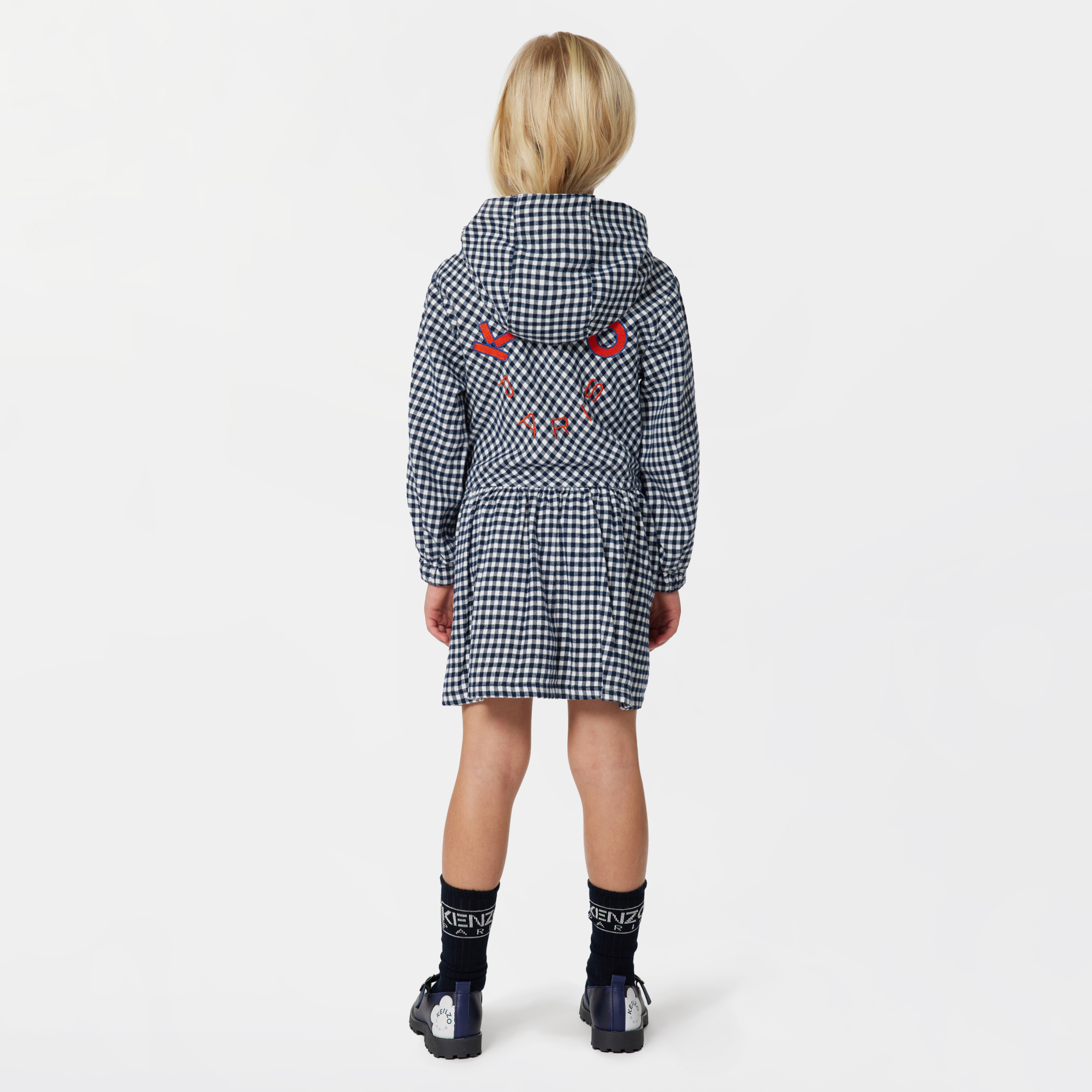 Robe à capuche en flanelle KENZO KIDS pour FILLE