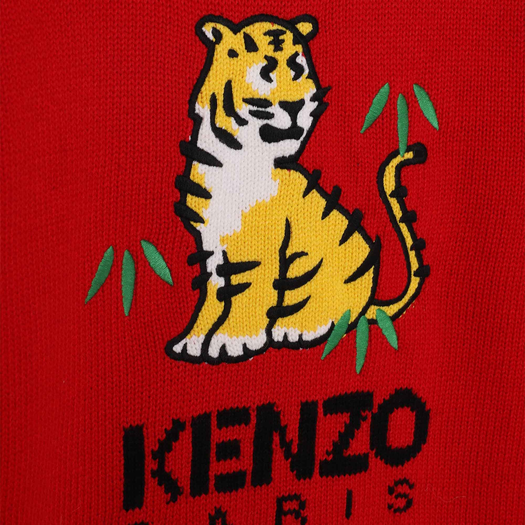 Jacquard-knit jumper dress KENZO KIDS for GIRL