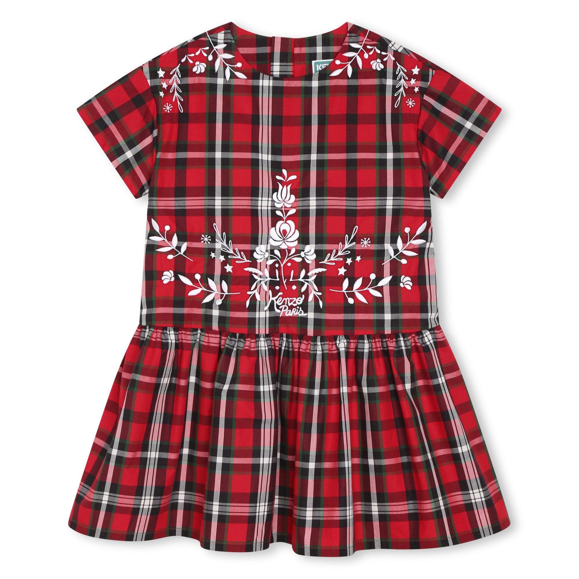 Short-sleeved cotton dress KENZO KIDS for GIRL