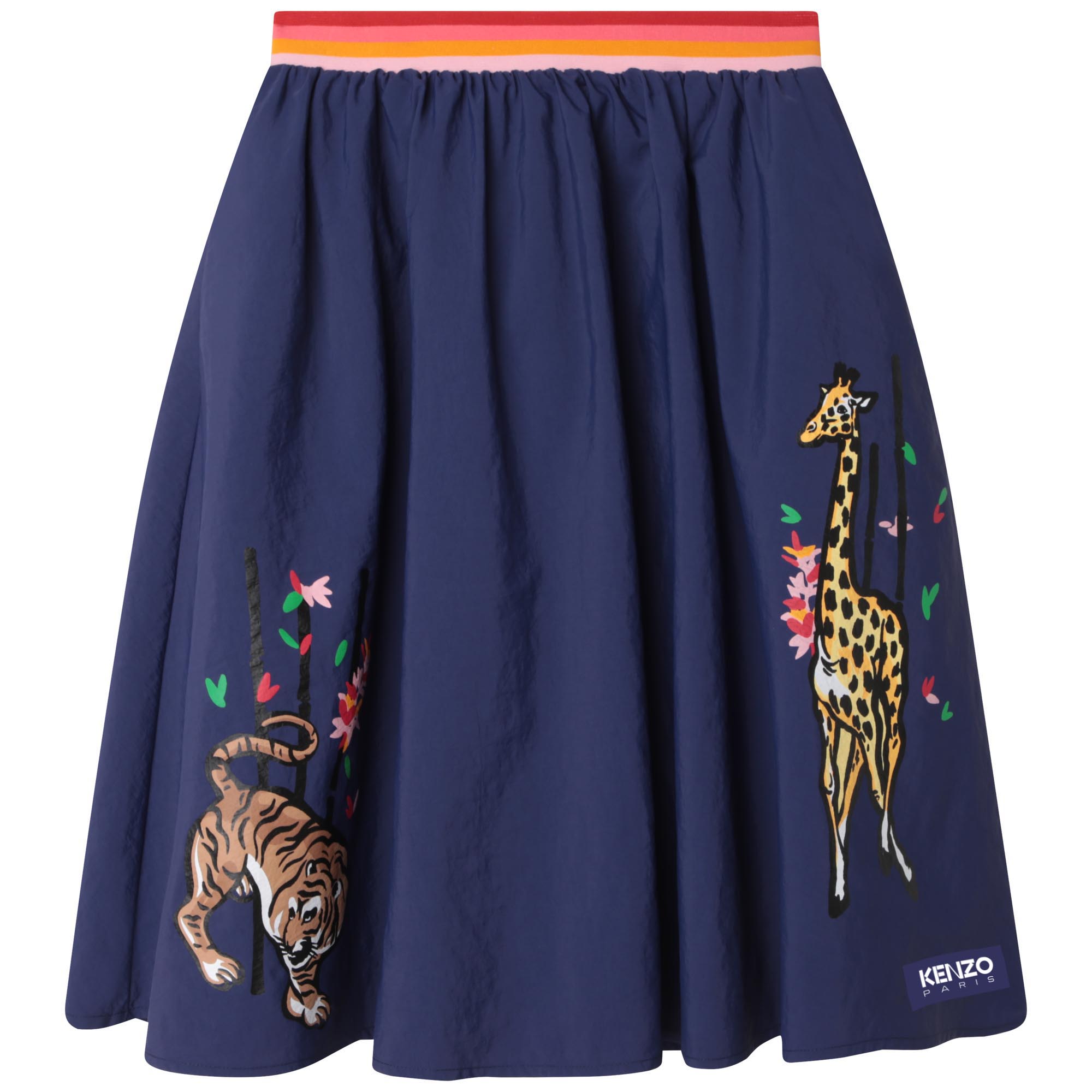 Skirt with striped waistband KENZO KIDS for GIRL