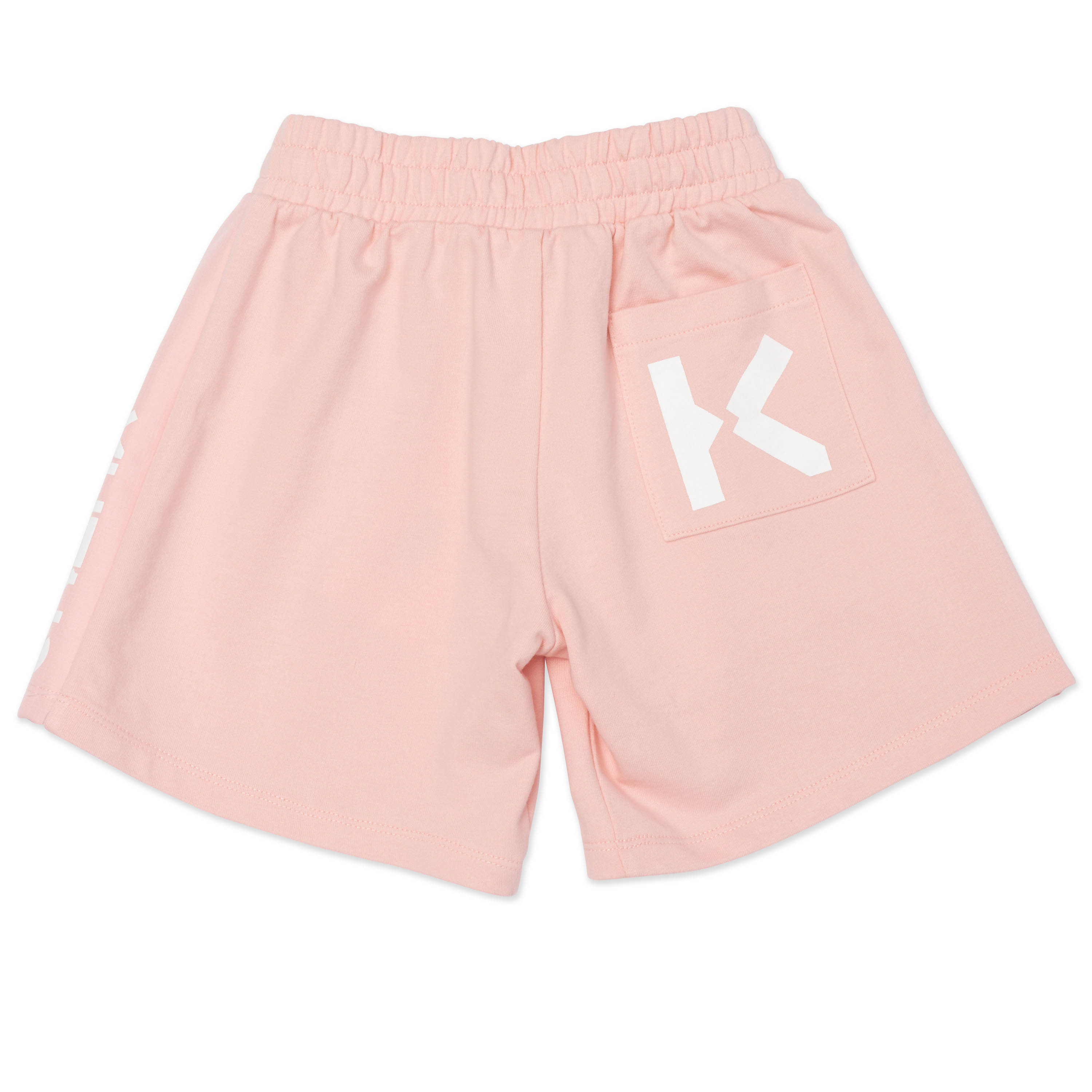Dual-material logo shorts KENZO KIDS for GIRL