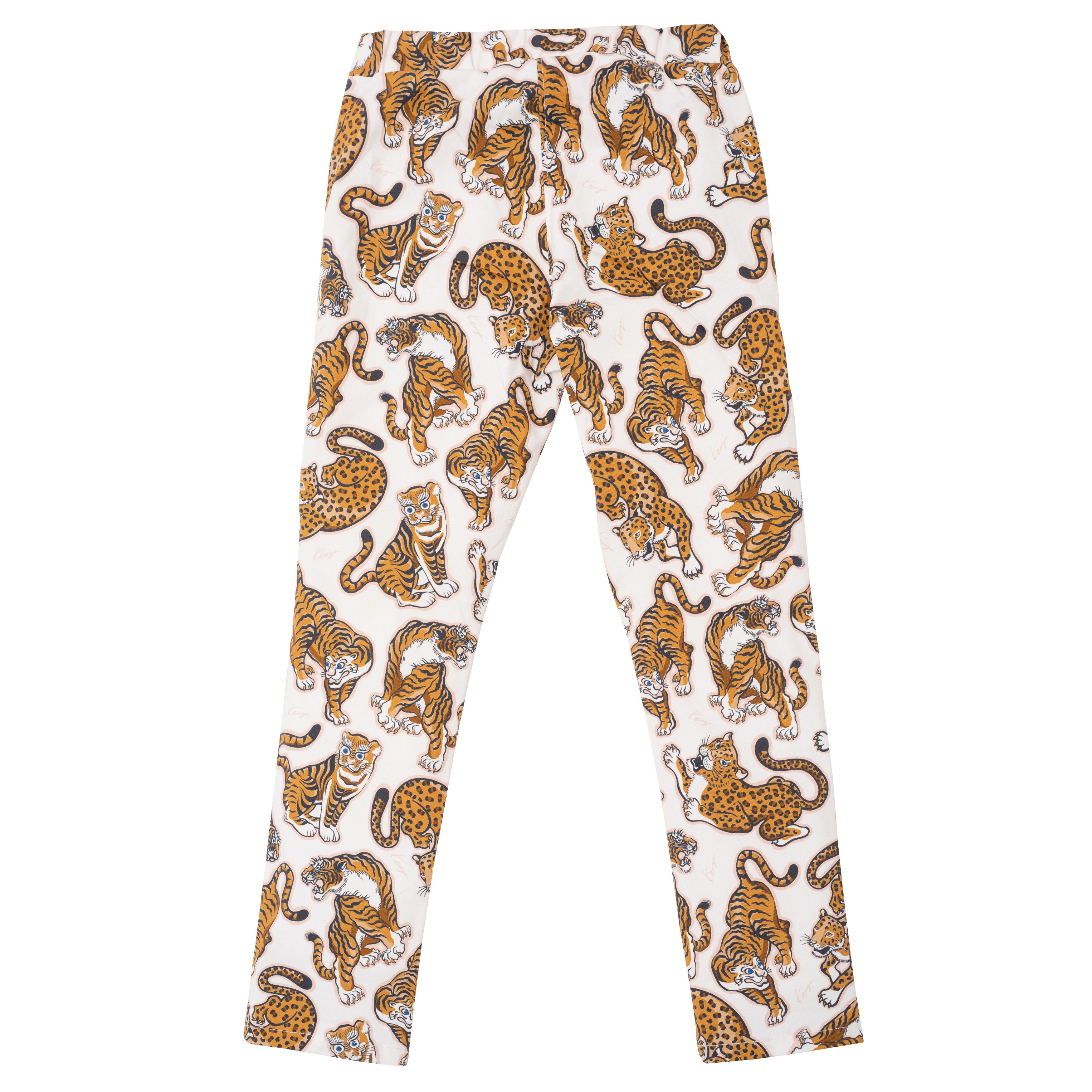 Printed twill trousers KENZO KIDS for GIRL