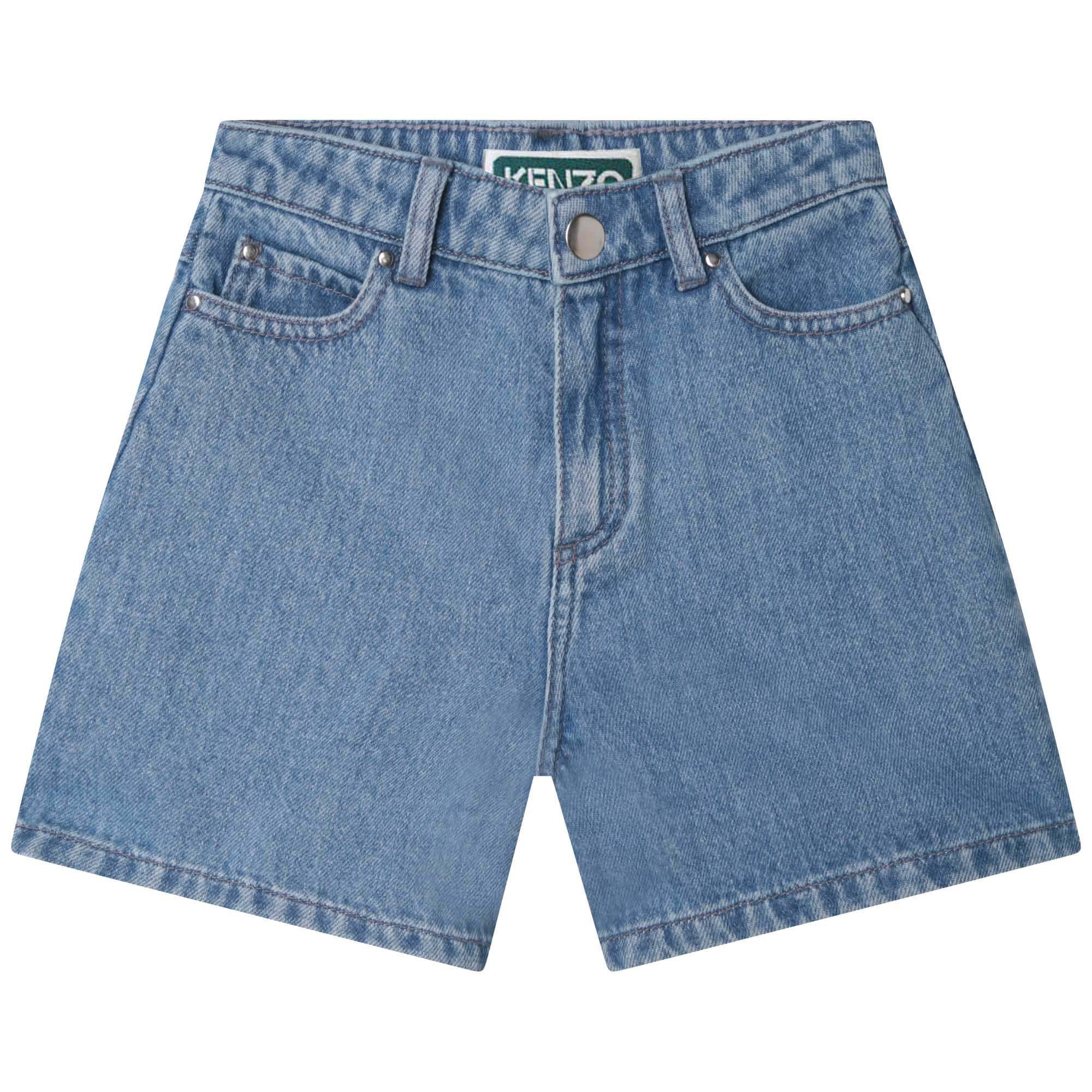 Jeans-Shorts mit Stickerei KENZO KIDS Für MÄDCHEN