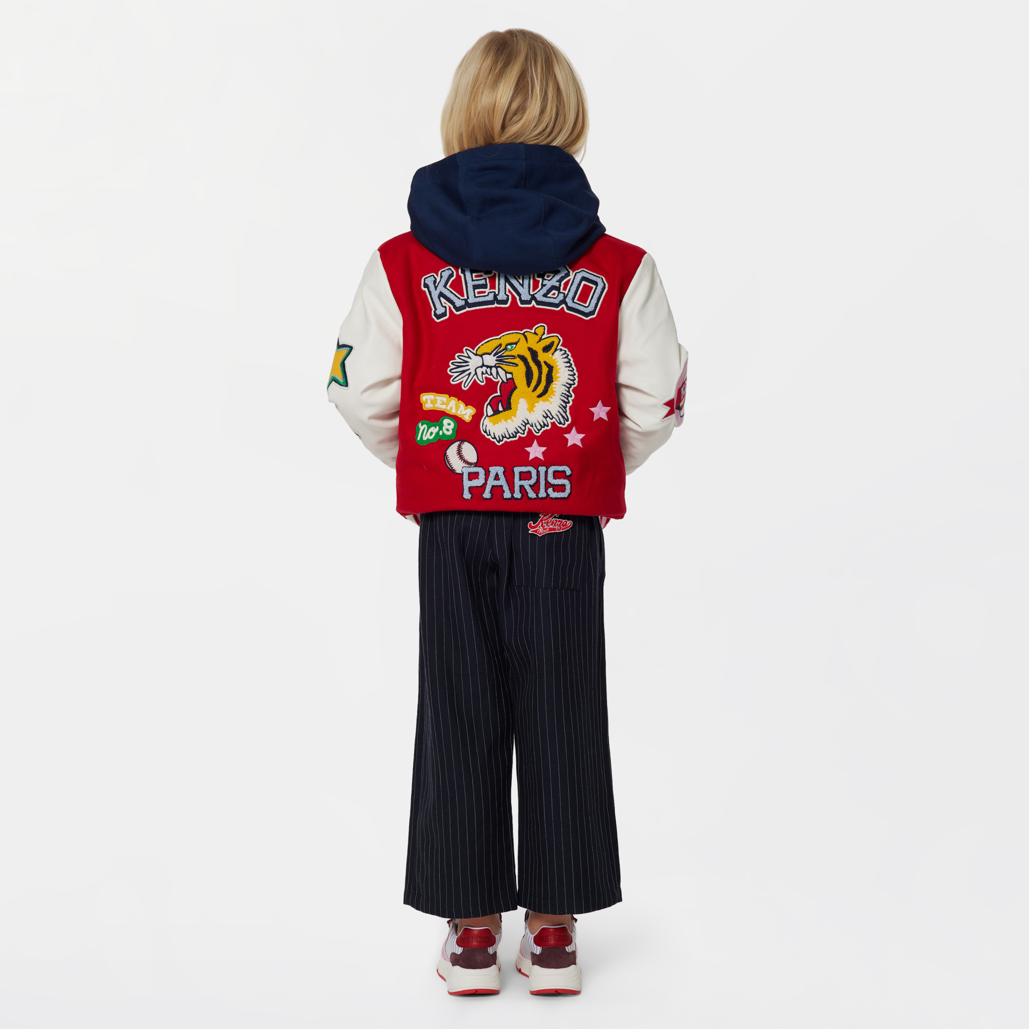 Striped flannel trousers KENZO KIDS for GIRL