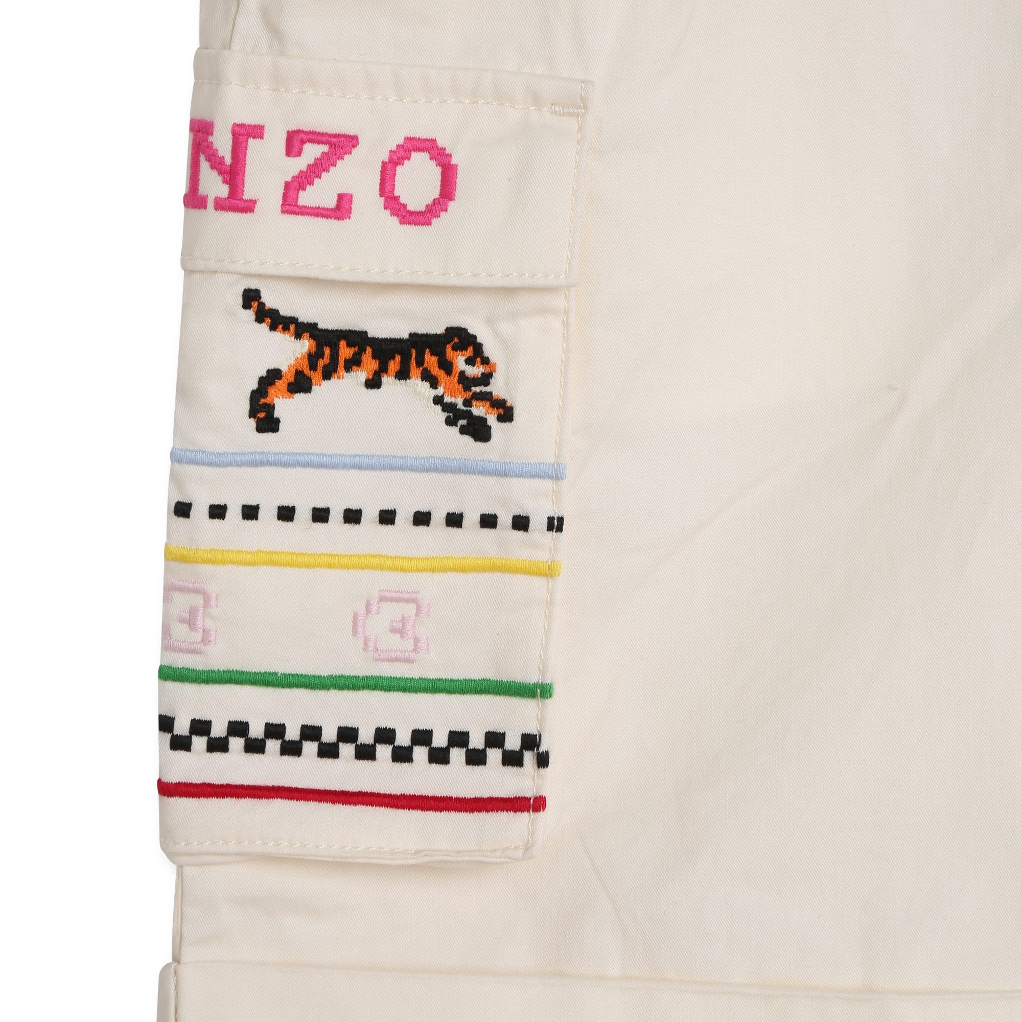 Embroidered cotton shorts KENZO KIDS for GIRL