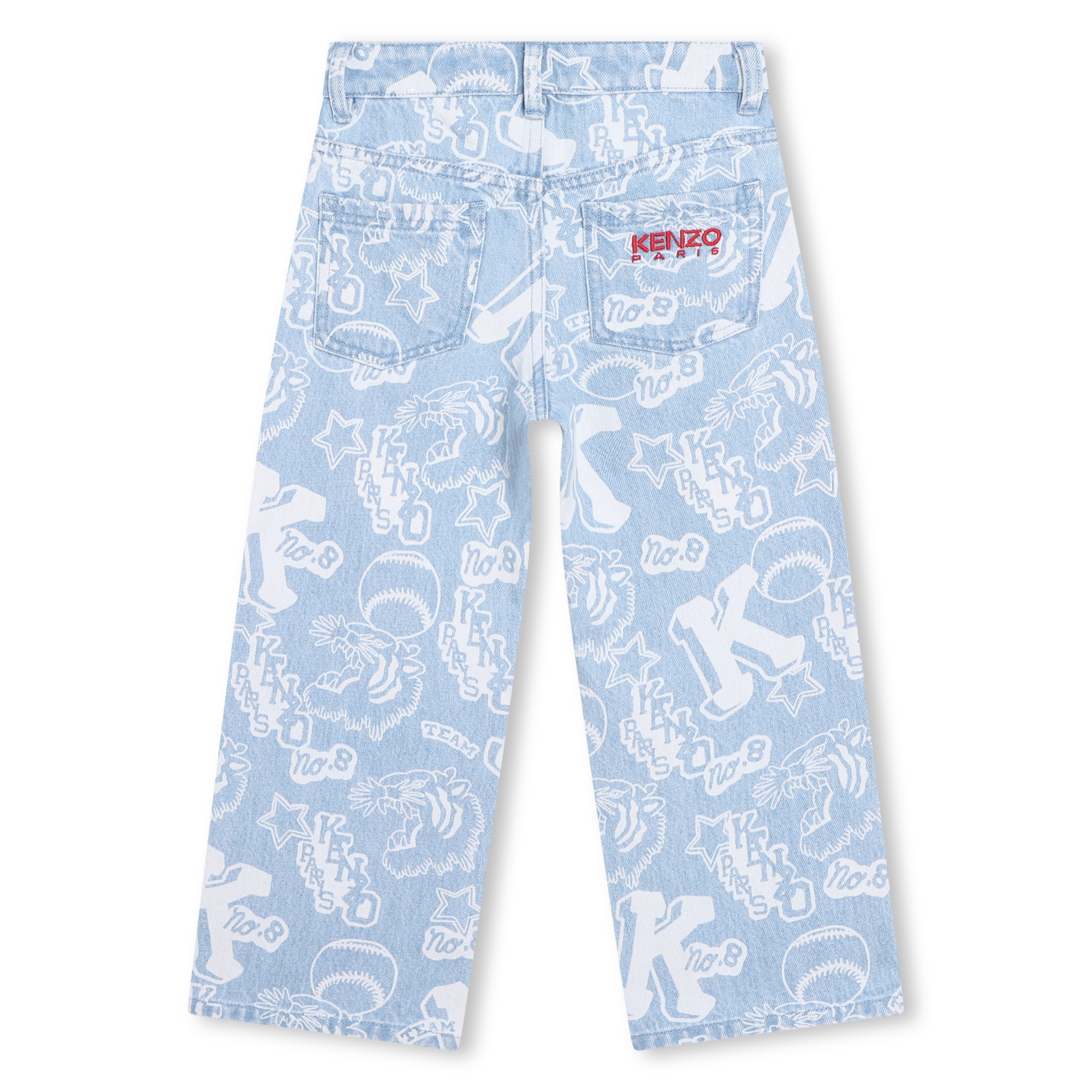 Printed cotton jeans KENZO KIDS for GIRL