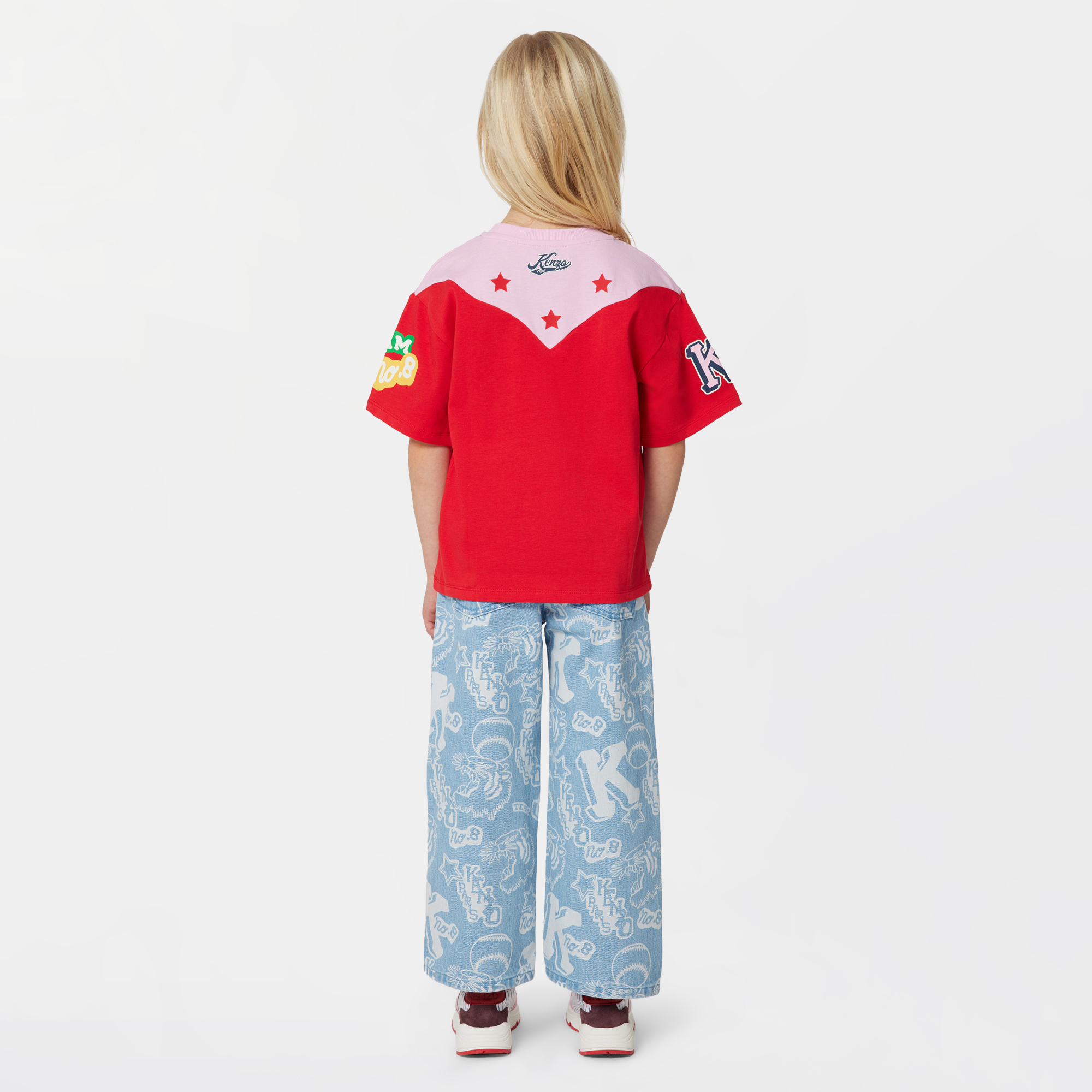 Printed cotton jeans KENZO KIDS for GIRL