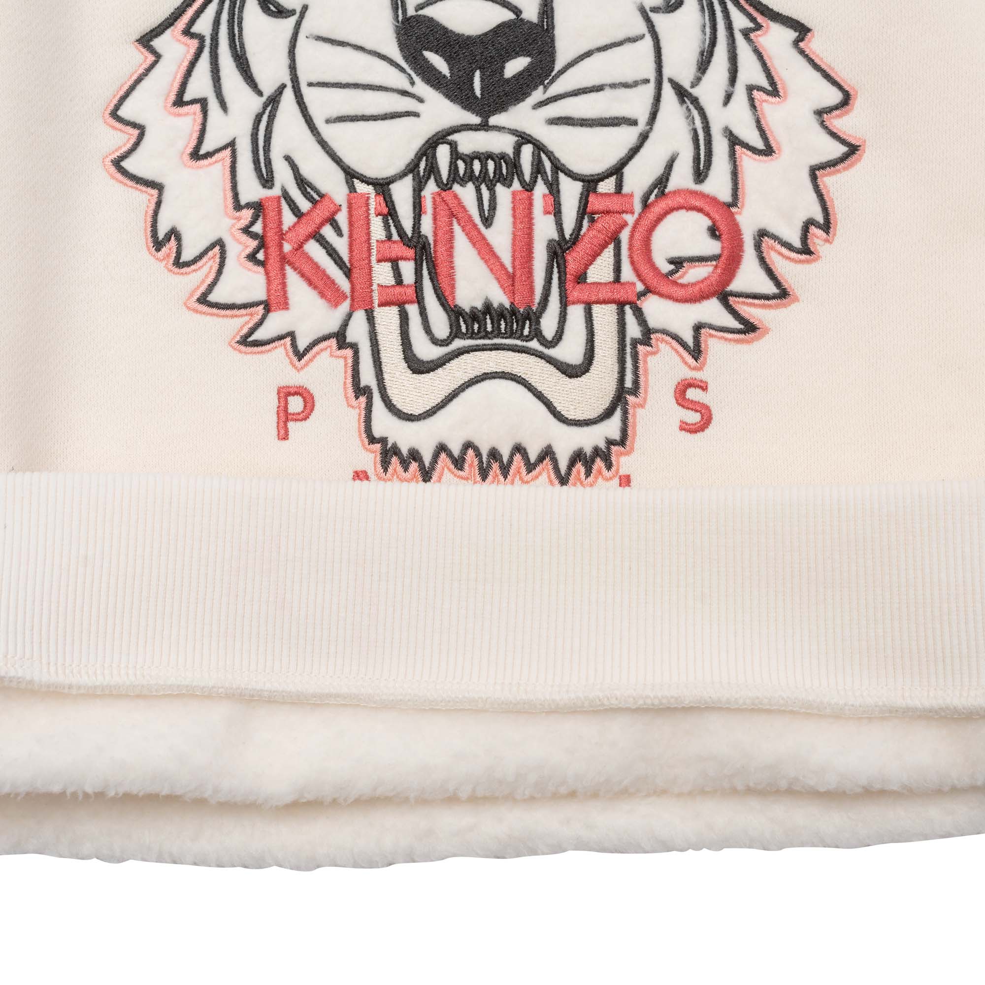 Faux-fur sleeve sweatshirt KENZO KIDS for GIRL