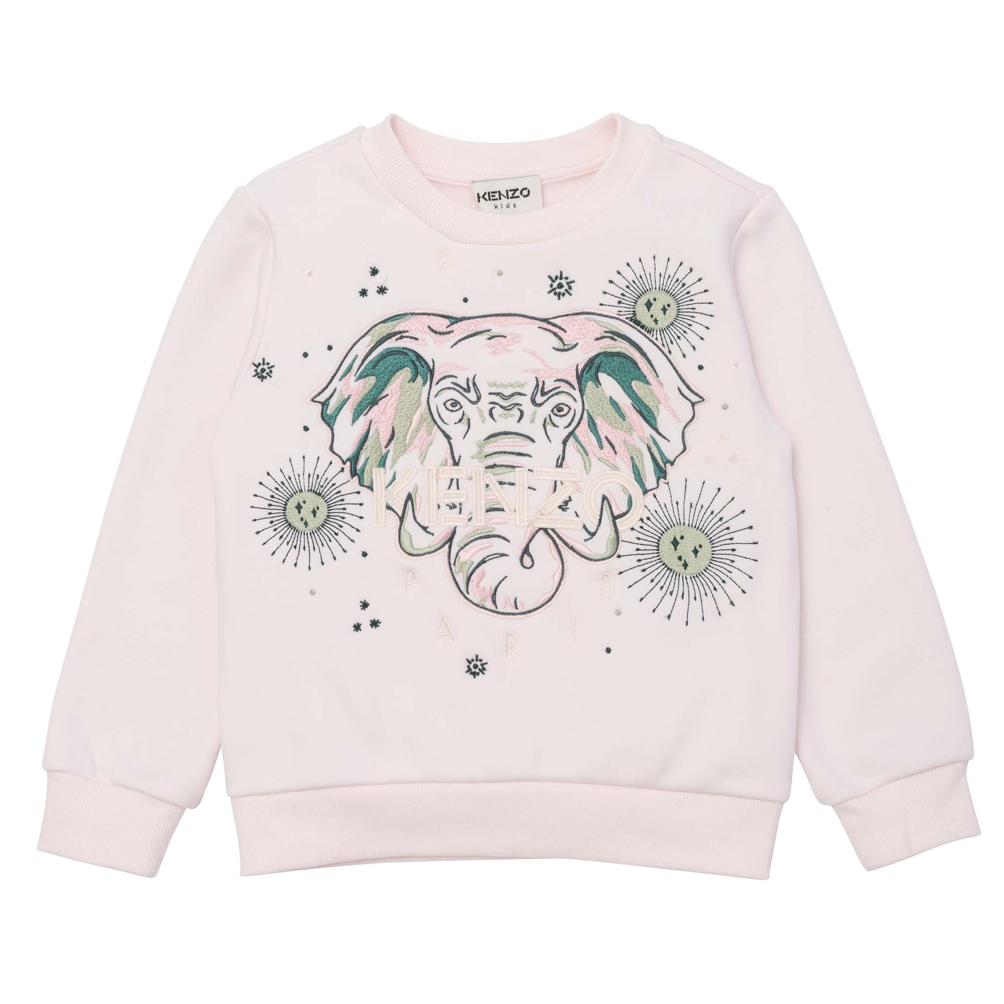 Embroidered fleece sweatshirt KENZO KIDS for GIRL
