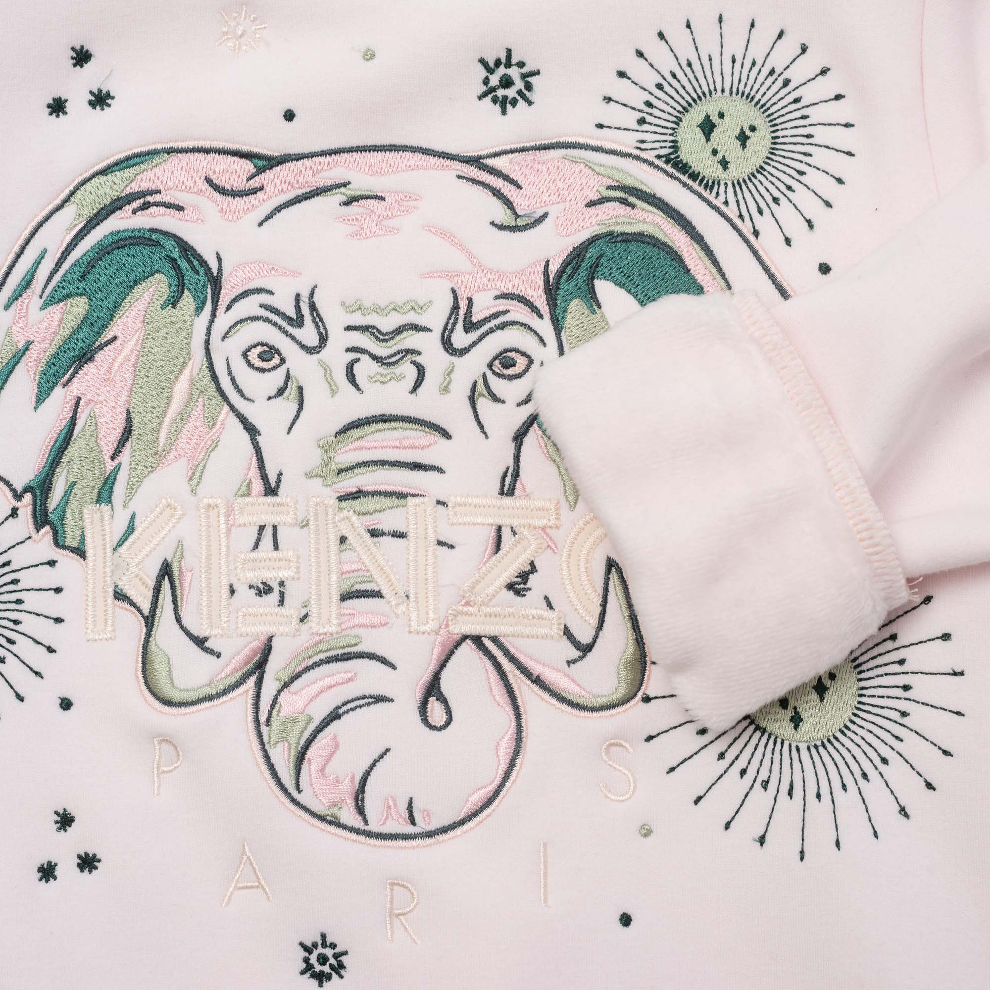 Embroidered fleece sweatshirt KENZO KIDS for GIRL