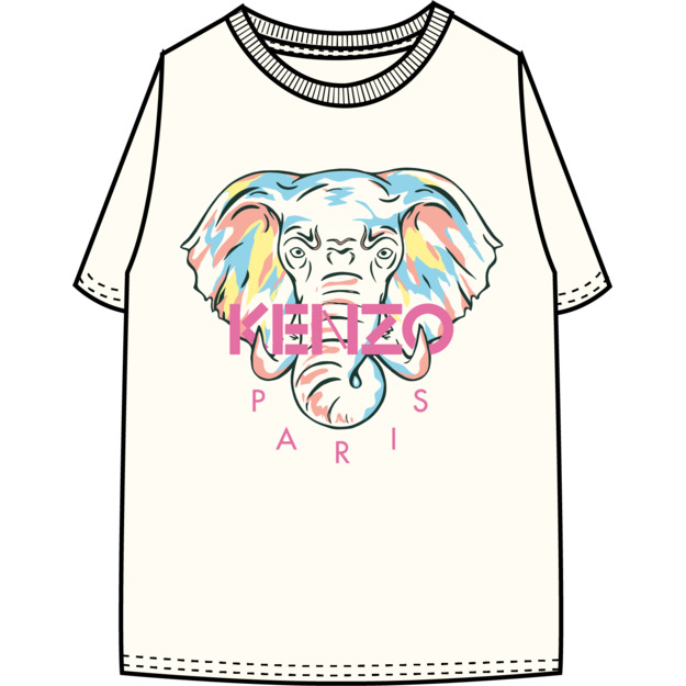 Camiseta con serigrafía KENZO KIDS para NIÑA