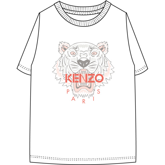 Printed round-necked T-shirt KENZO KIDS for GIRL