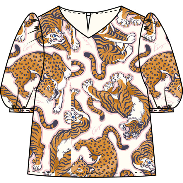 Novelty printed blouse KENZO KIDS for GIRL