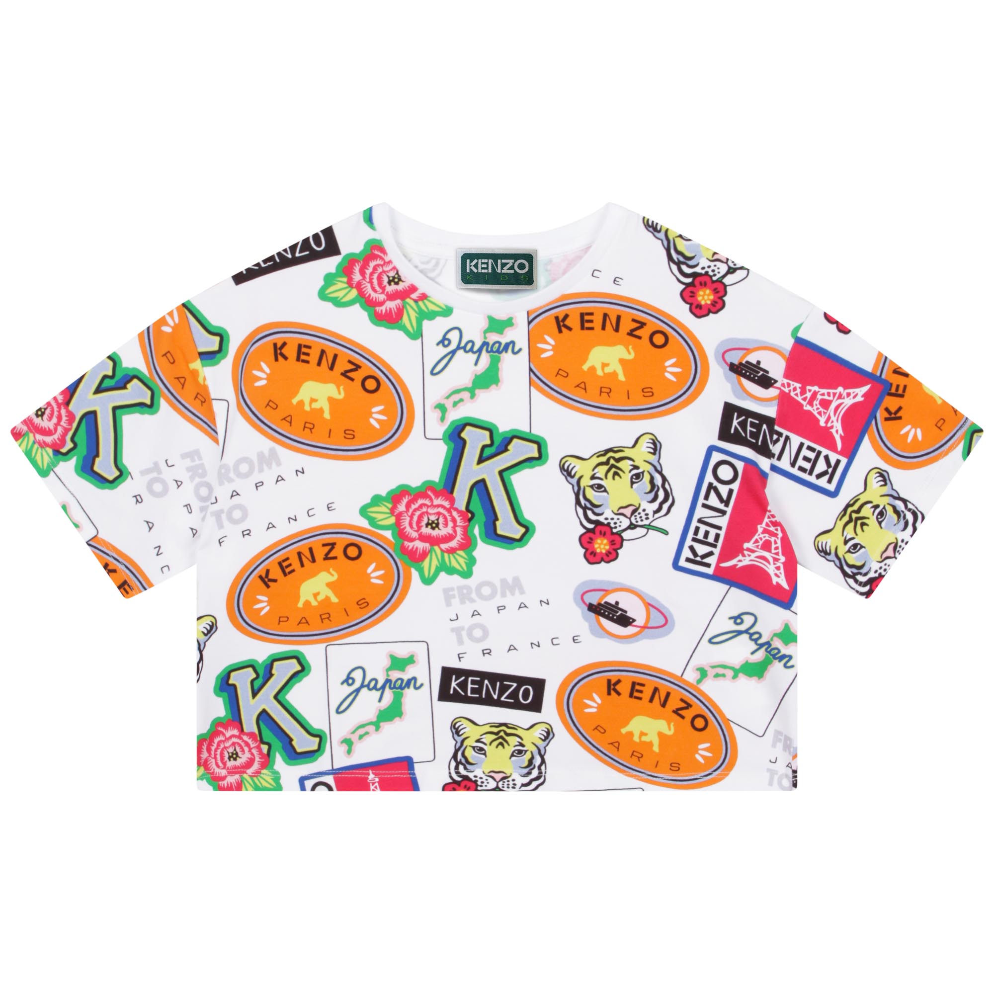 T-shirt court imprimé KENZO KIDS pour FILLE