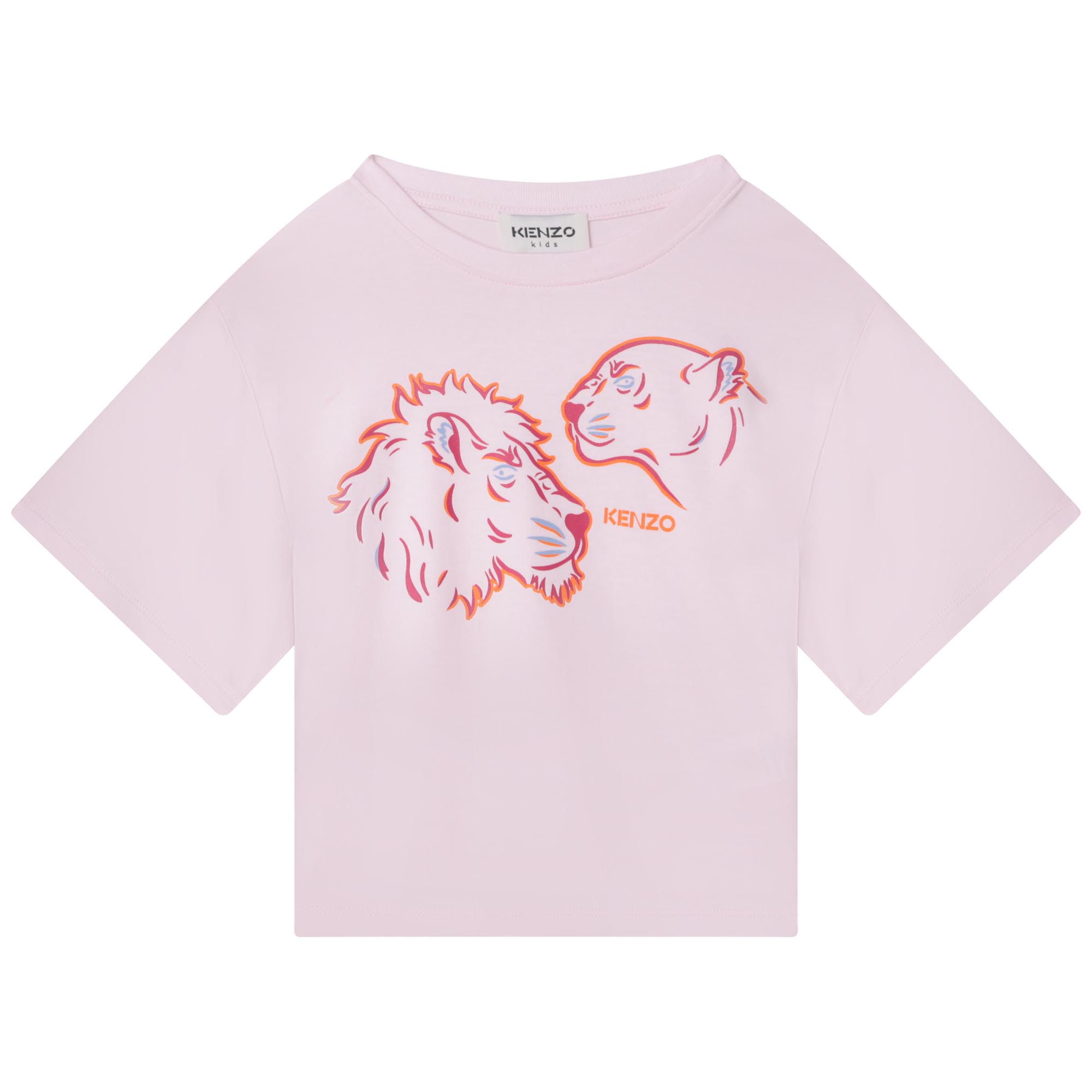KENZO KIDS Bedrukt T-shirt ronde hals meisje roze around
