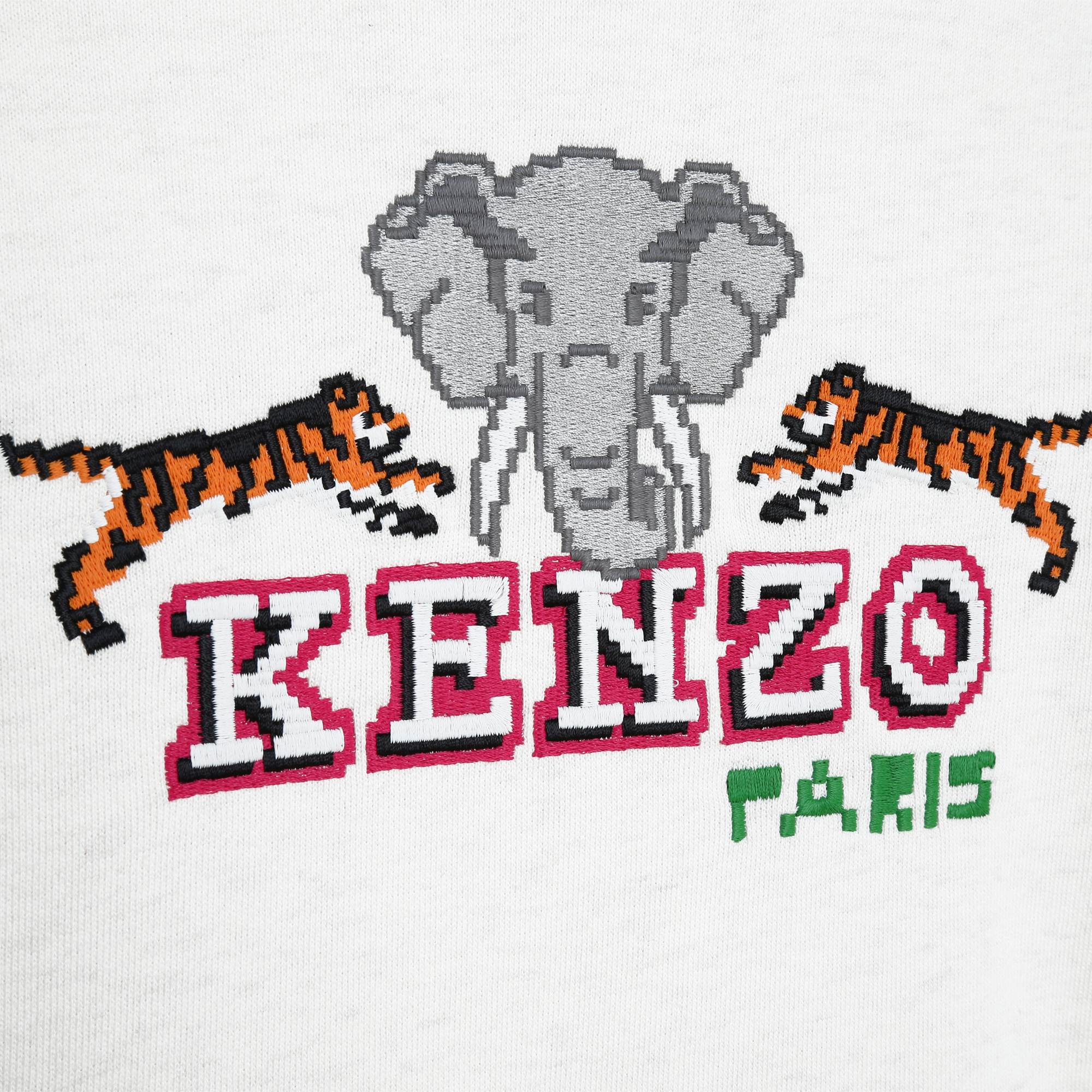 Embroidered zip-up sweatshirt KENZO KIDS for GIRL