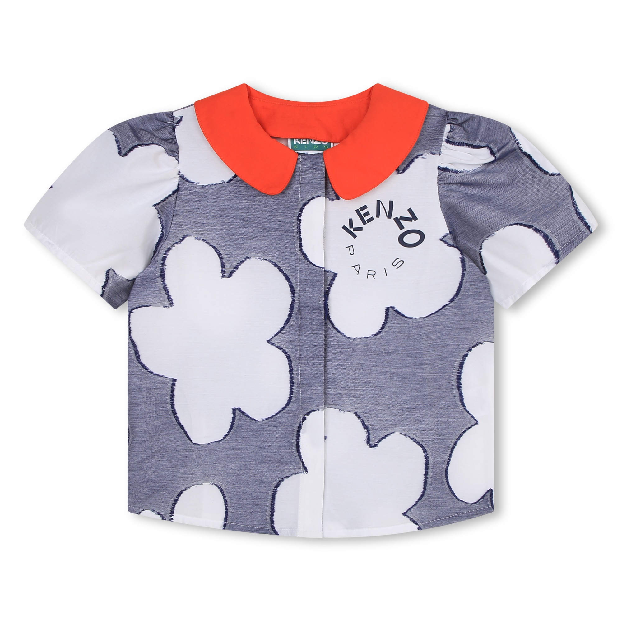 Removable-collar cotton blouse KENZO KIDS for GIRL