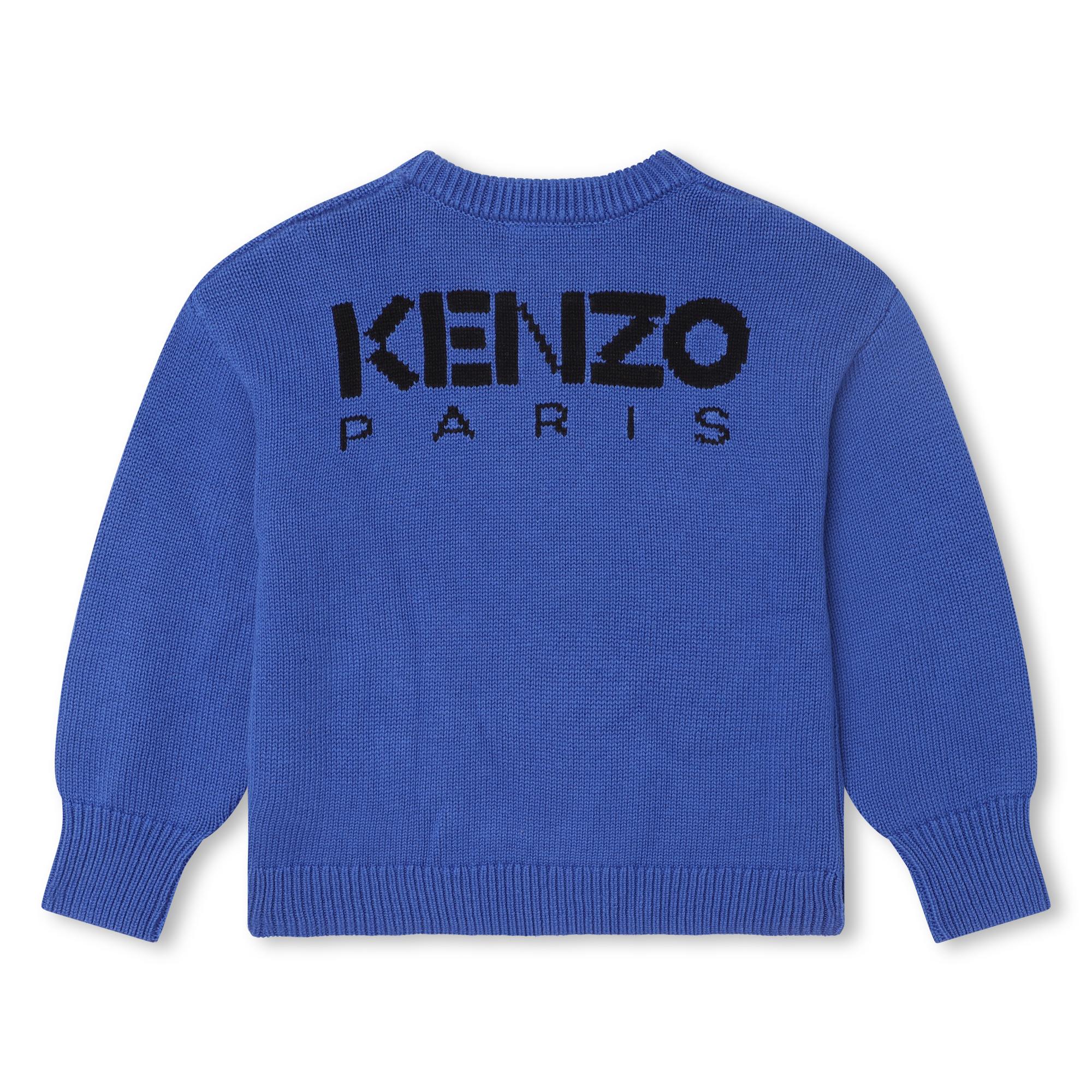 Pull jacquard manches longues KENZO KIDS pour FILLE