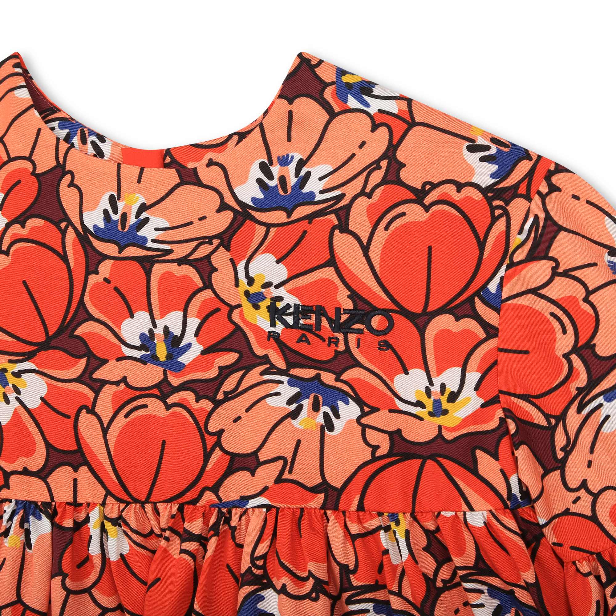 Frilled patterned blouse KENZO KIDS for GIRL