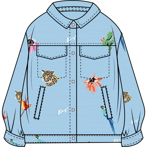 Cotton canvas jacket KENZO KIDS for GIRL