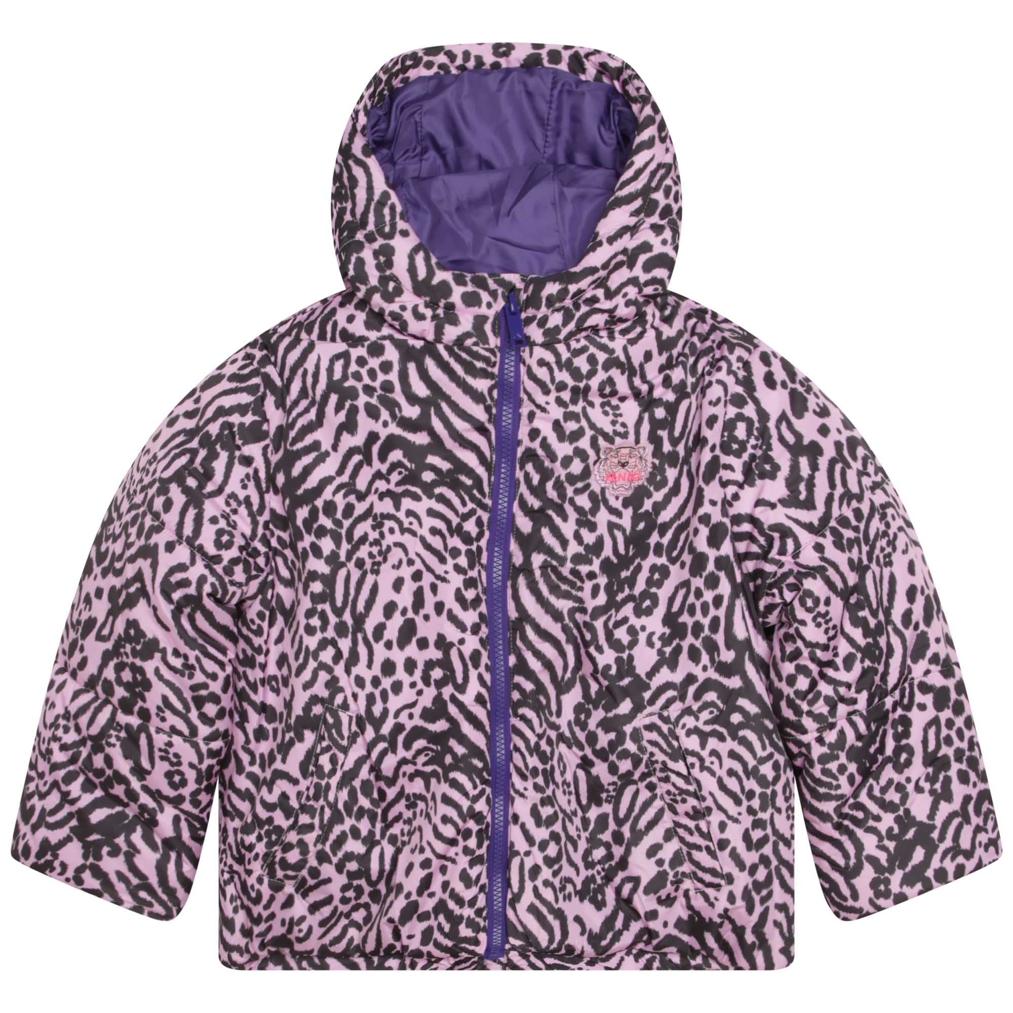 Printed hooded jacket KENZO KIDS for GIRL