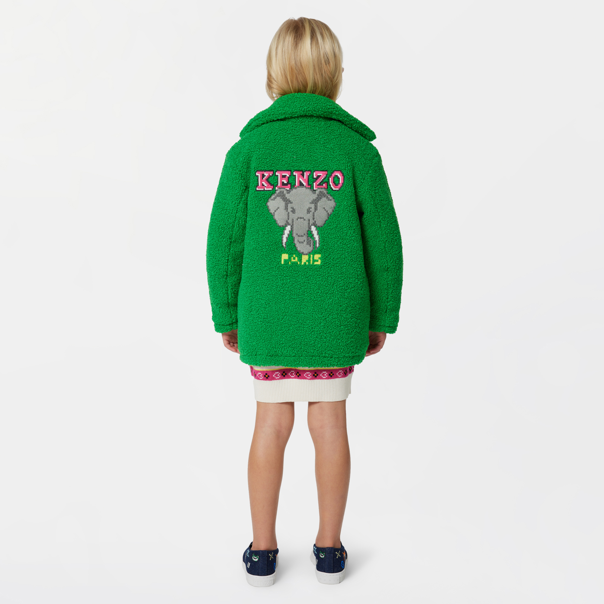 Manteau en tissu peluche KENZO KIDS pour FILLE