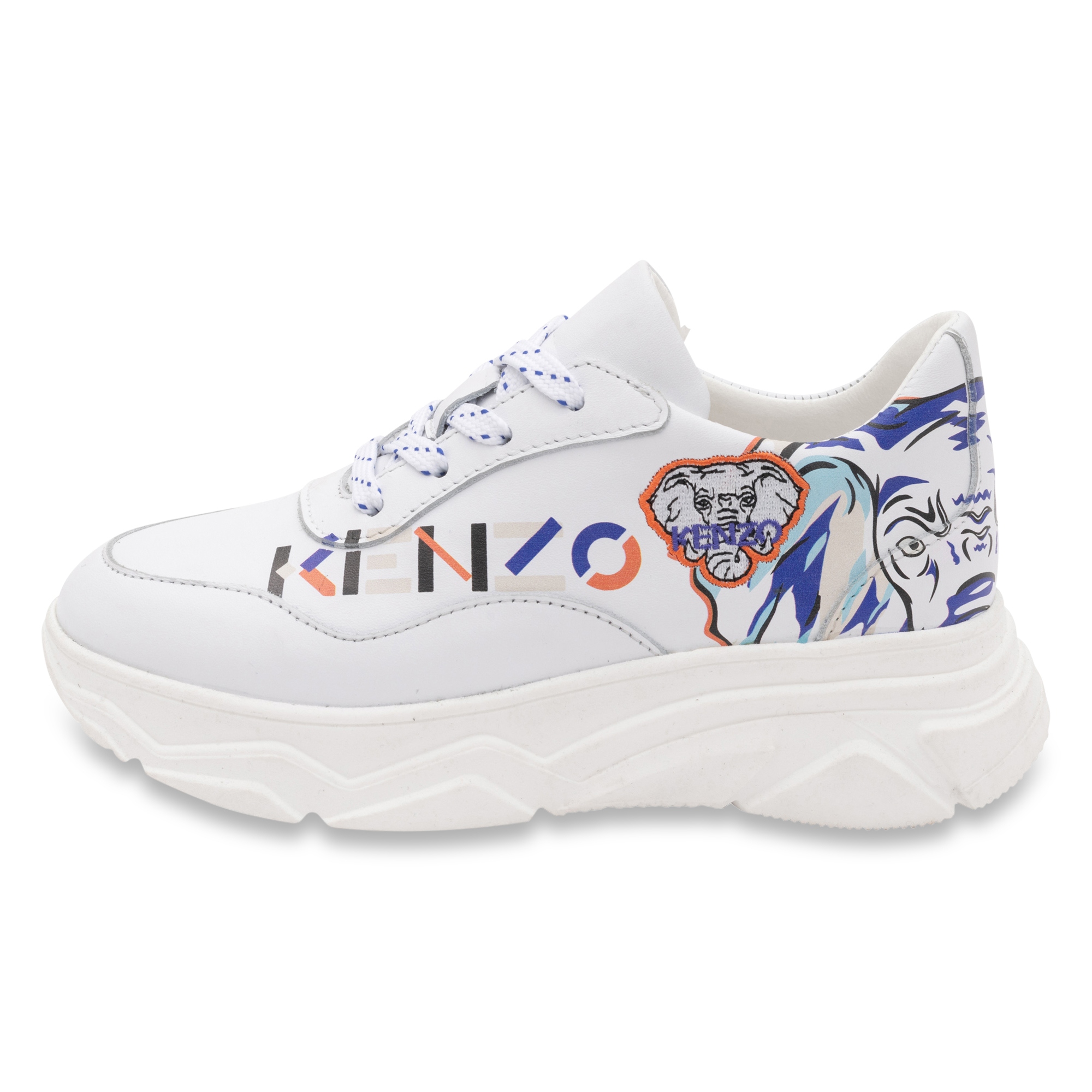 Lace-up Leather Sneakers KENZO KIDS for GIRL