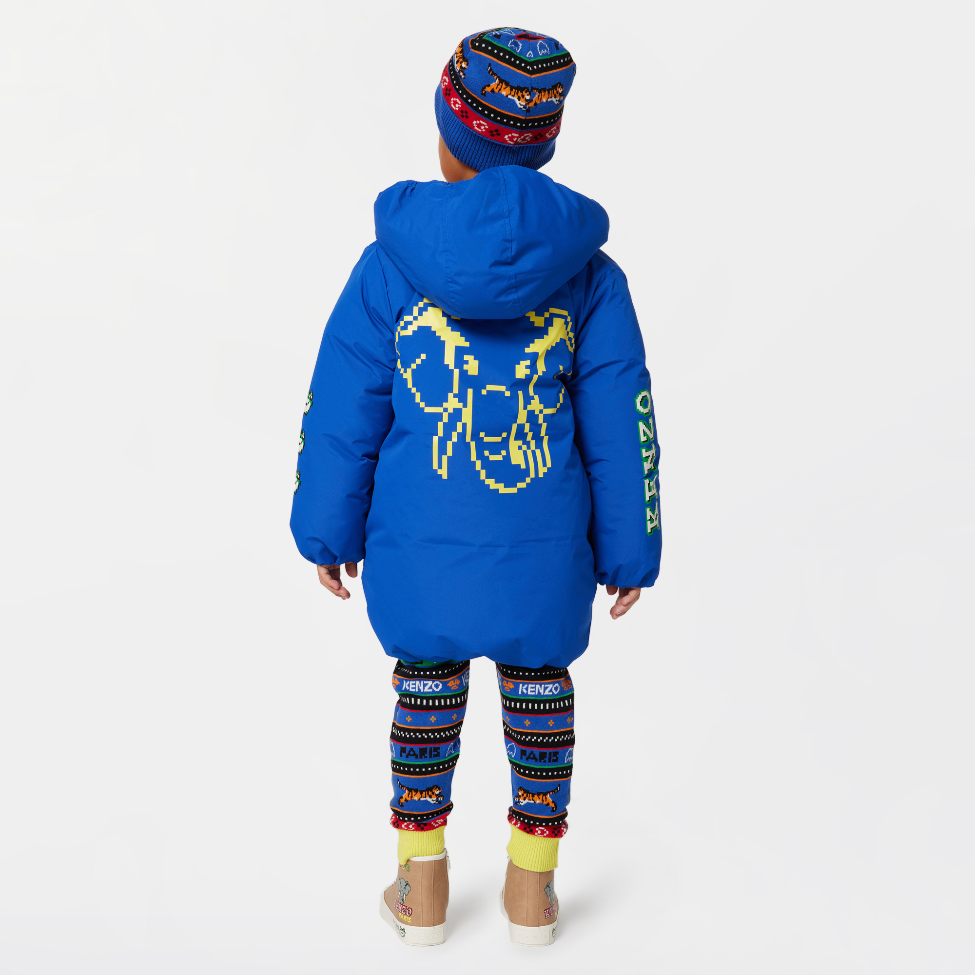 Bonnet tricoté en jacquard KENZO KIDS pour GARCON