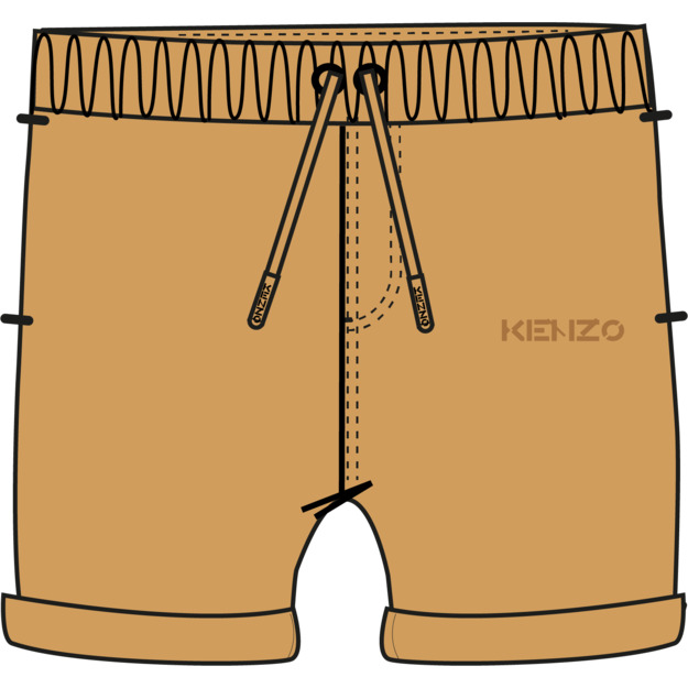 Dyed cotton Bermuda shorts KENZO KIDS for BOY
