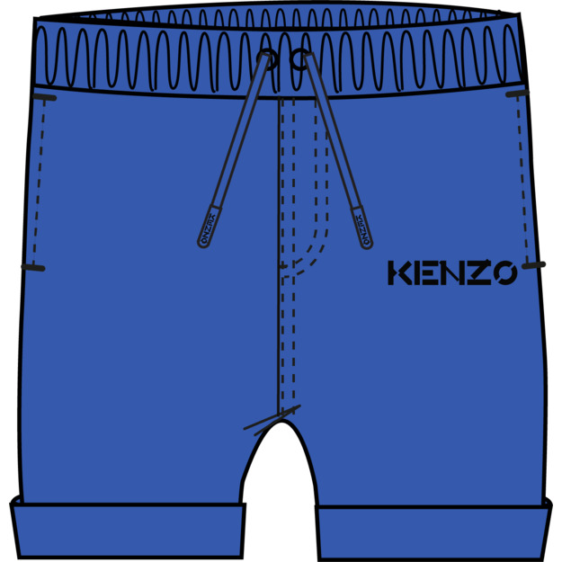 Bermuda en coton teinté KENZO KIDS pour GARCON