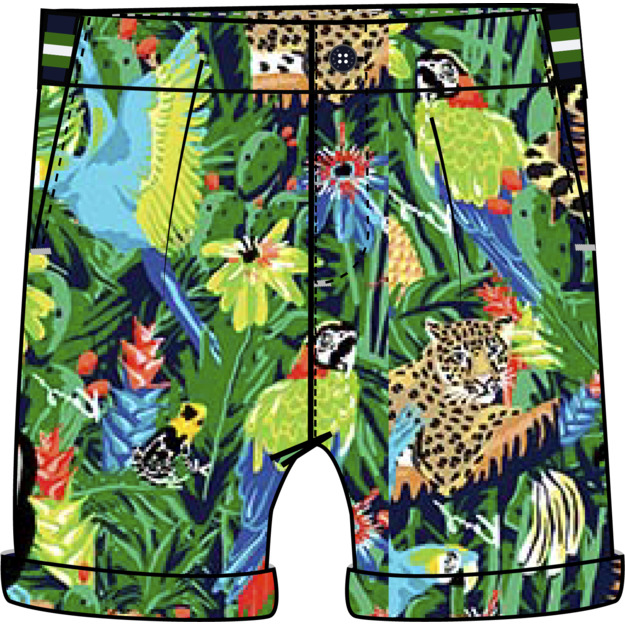 Printed poplin shorts KENZO KIDS for BOY